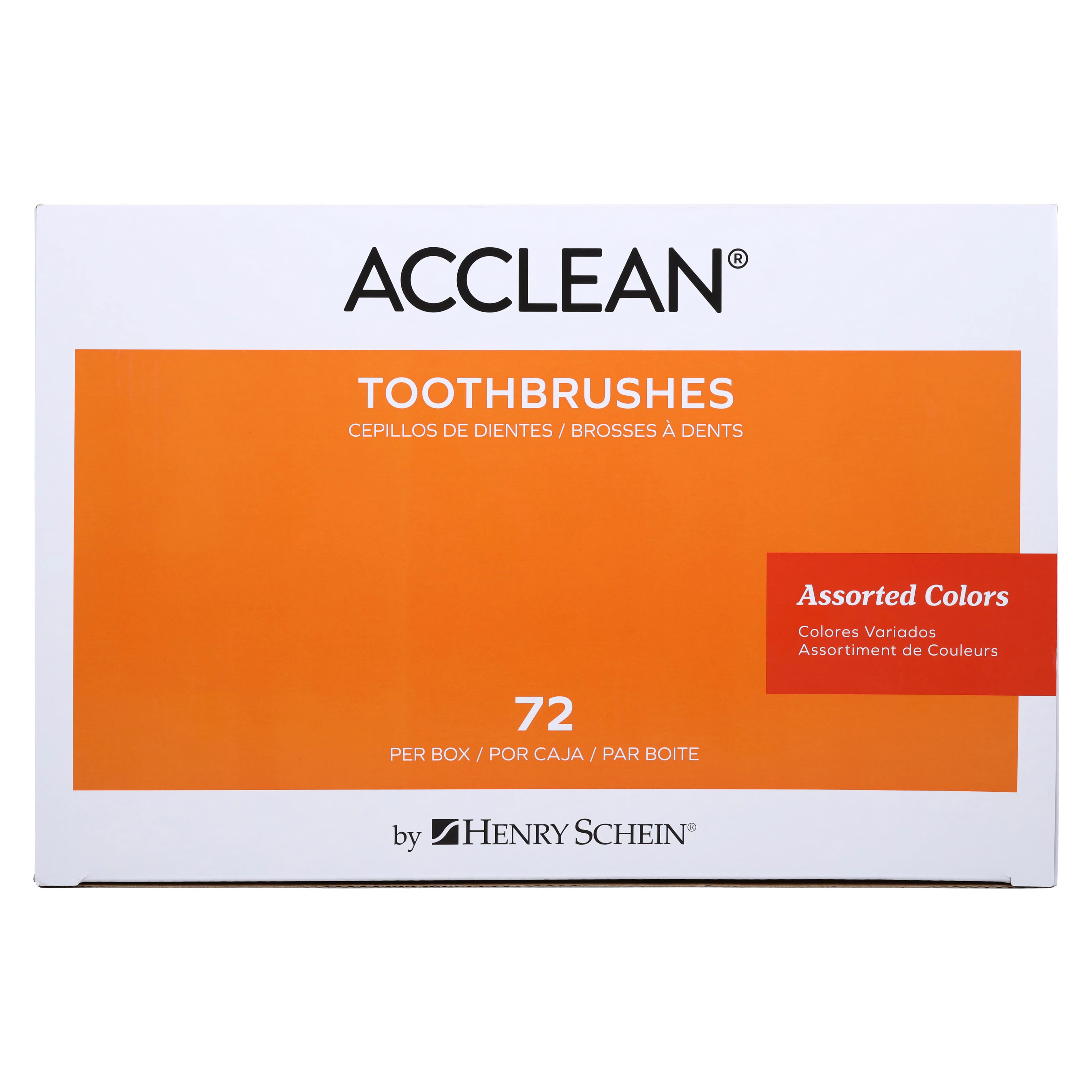 Acclean Raised Tip Compact Toothbrush, Adult, 42 Tuft, 4 Colors, 72/Box thumbnail 6
