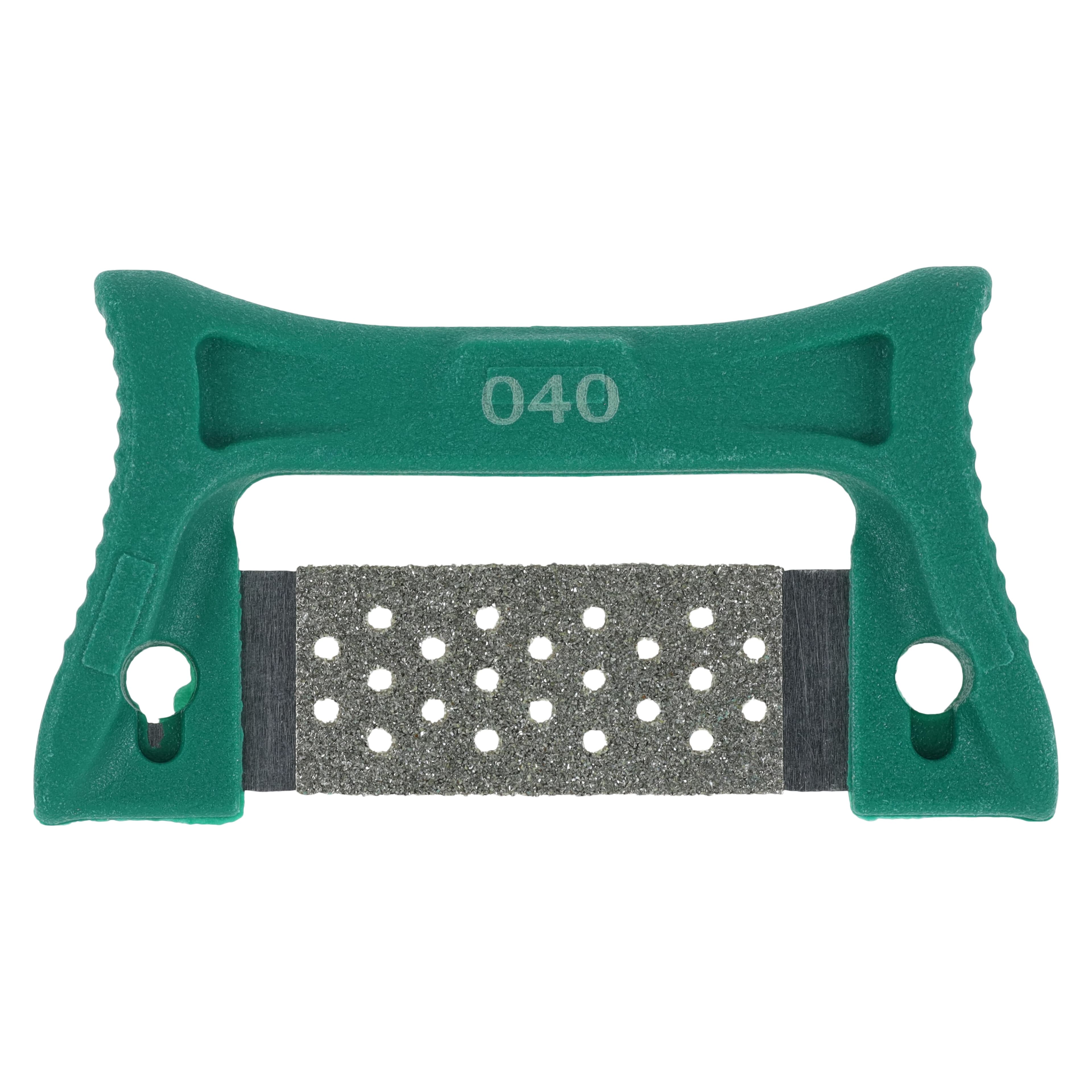 Double-Sided Finishing & Polishing Strips, Coarse Green, Serrated Stainless Steel, Autoclavable, 10/Pk thumbnail 3
