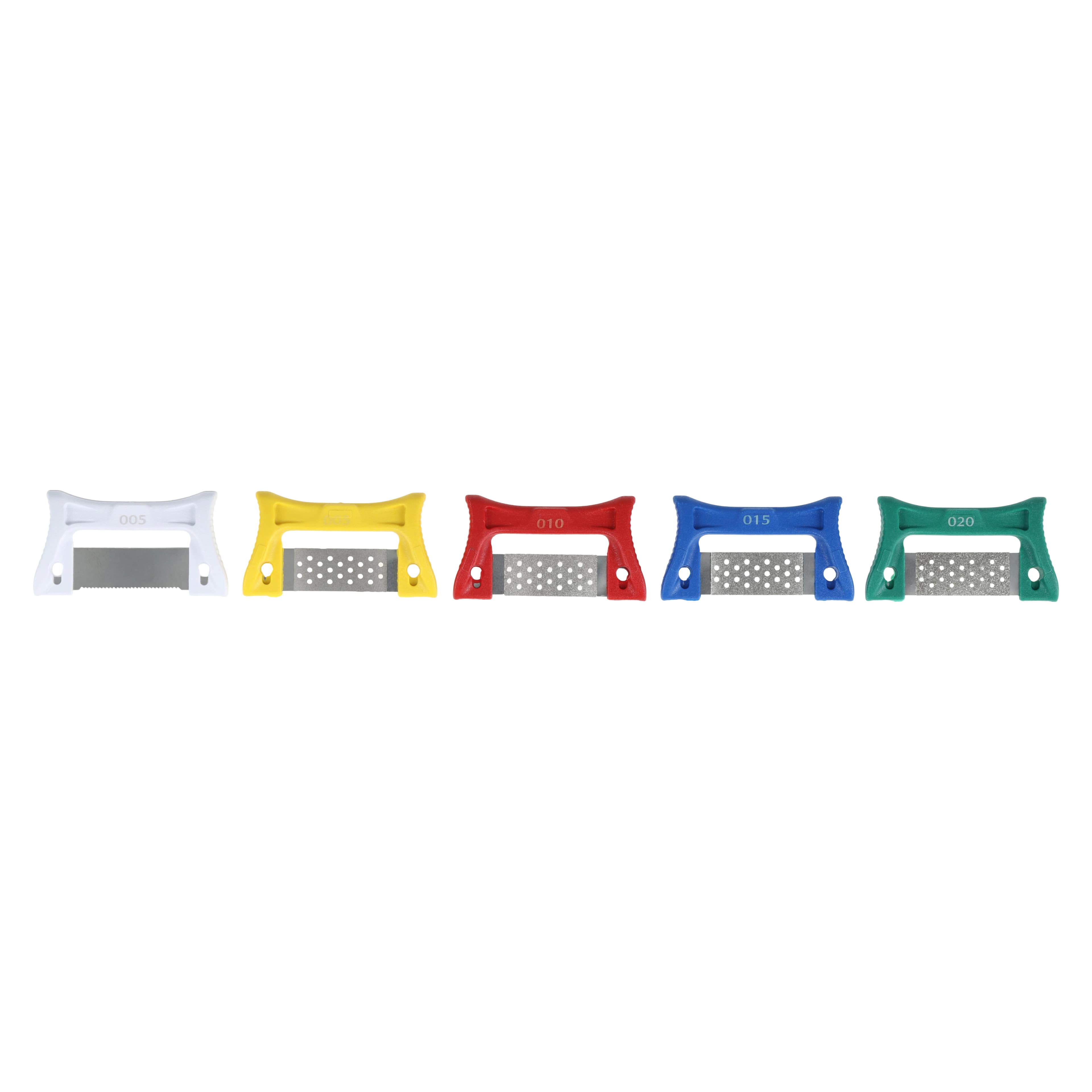 Single-Sided Finishing & Polishing Strips, Serrated Stainless Steel, Assorted, Autoclavable, 10/Pk thumbnail 3
