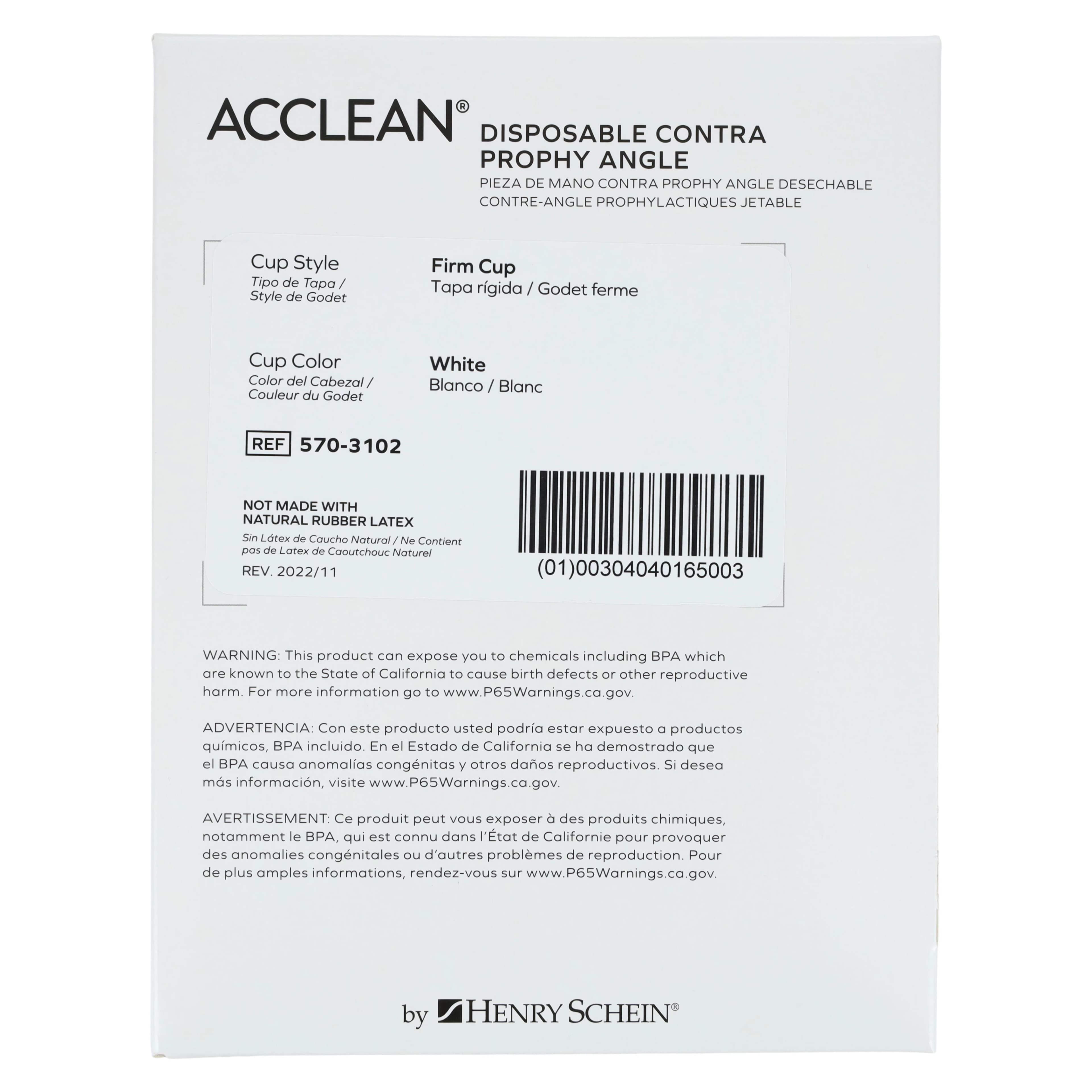 Acclean Disposable Prophy Angle Firm, White, Contra, 100/Pk thumbnail 6
