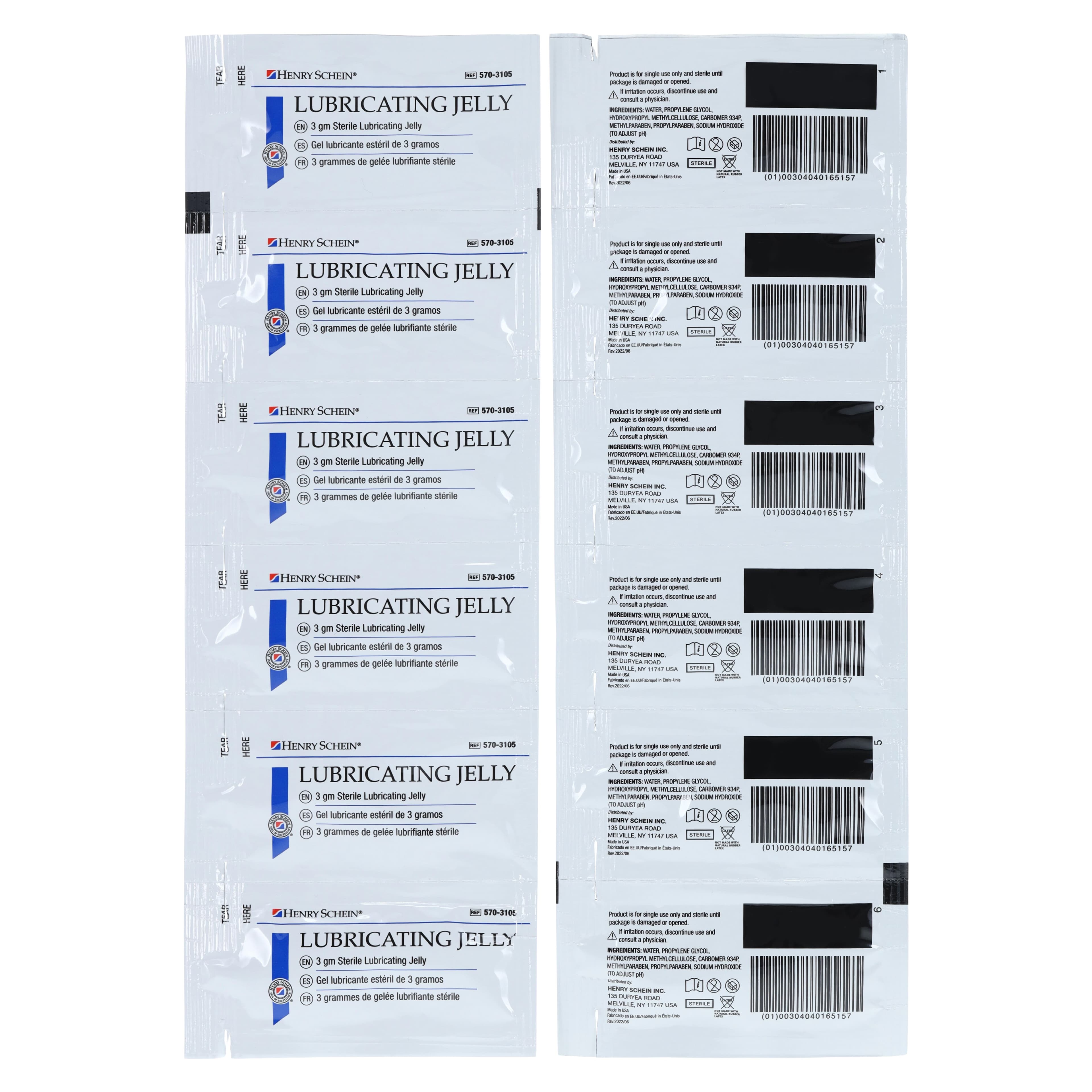 Henry Schein Lubricating Jelly, 3gm Packet, 144/Box thumbnail 2