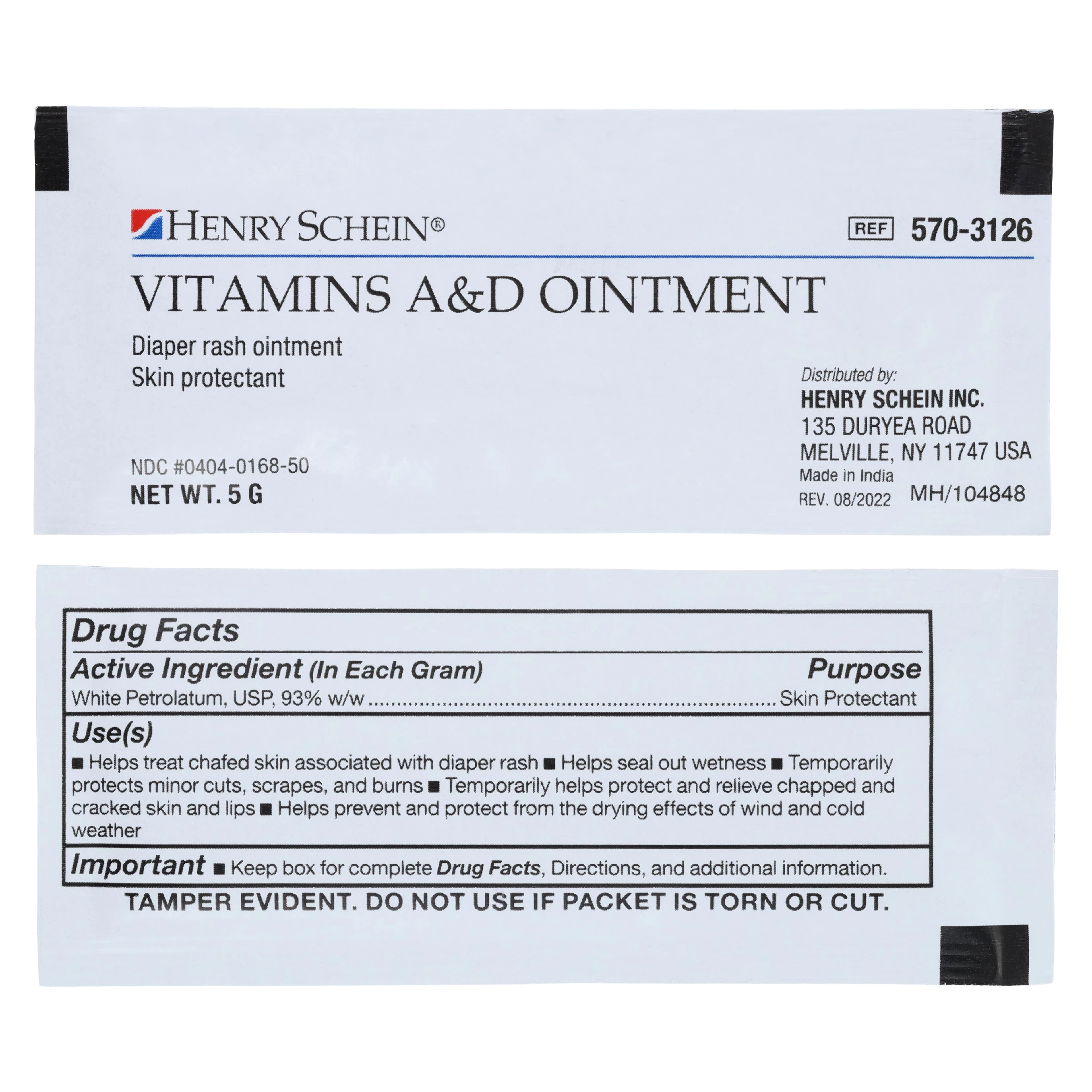 Vitamin A&D Ointment Topical, 5g Foil Pack, 144/Box thumbnail 2