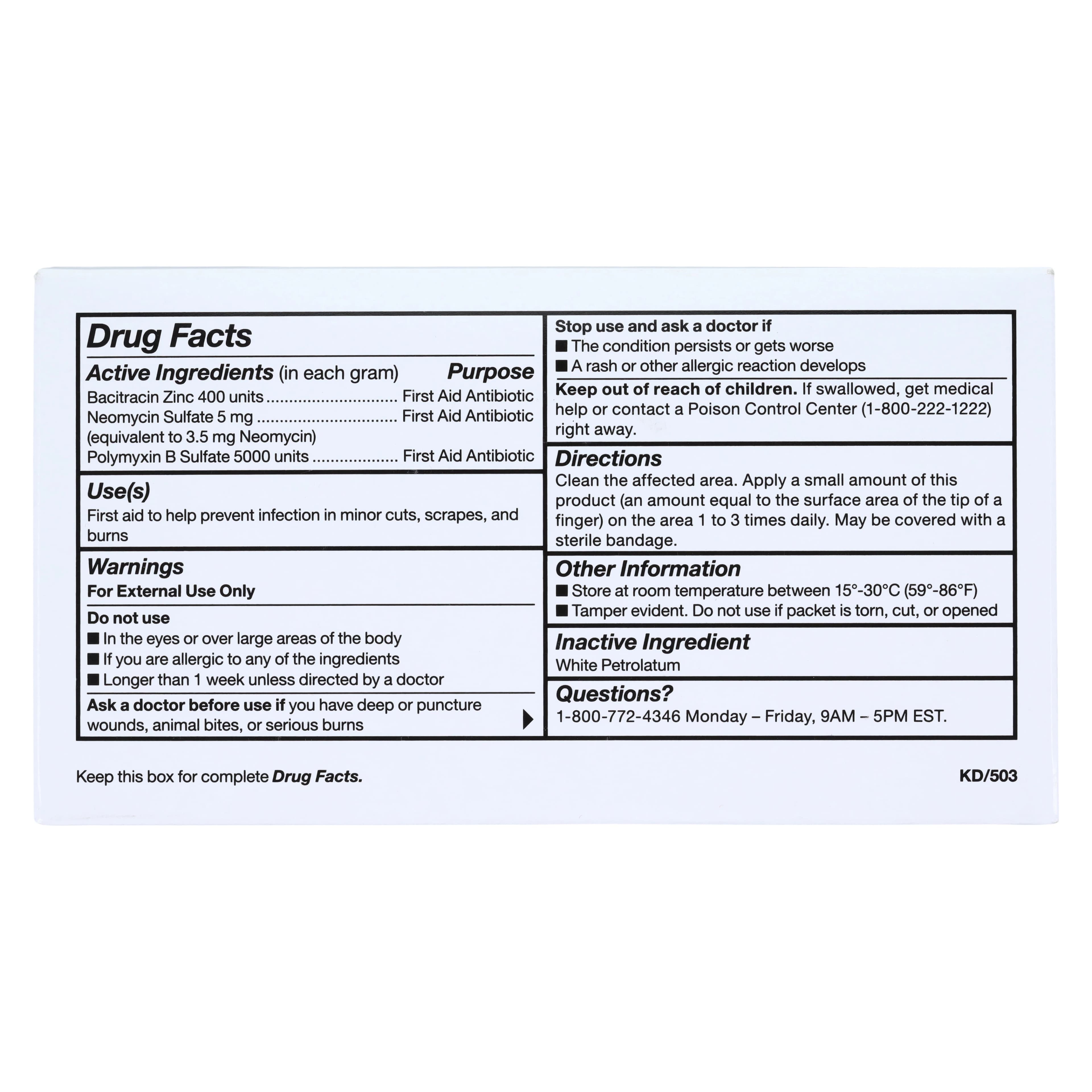 Triple Antibiotic Ointment, 0.9g, Foil Pack, 144/Box thumbnail 4
