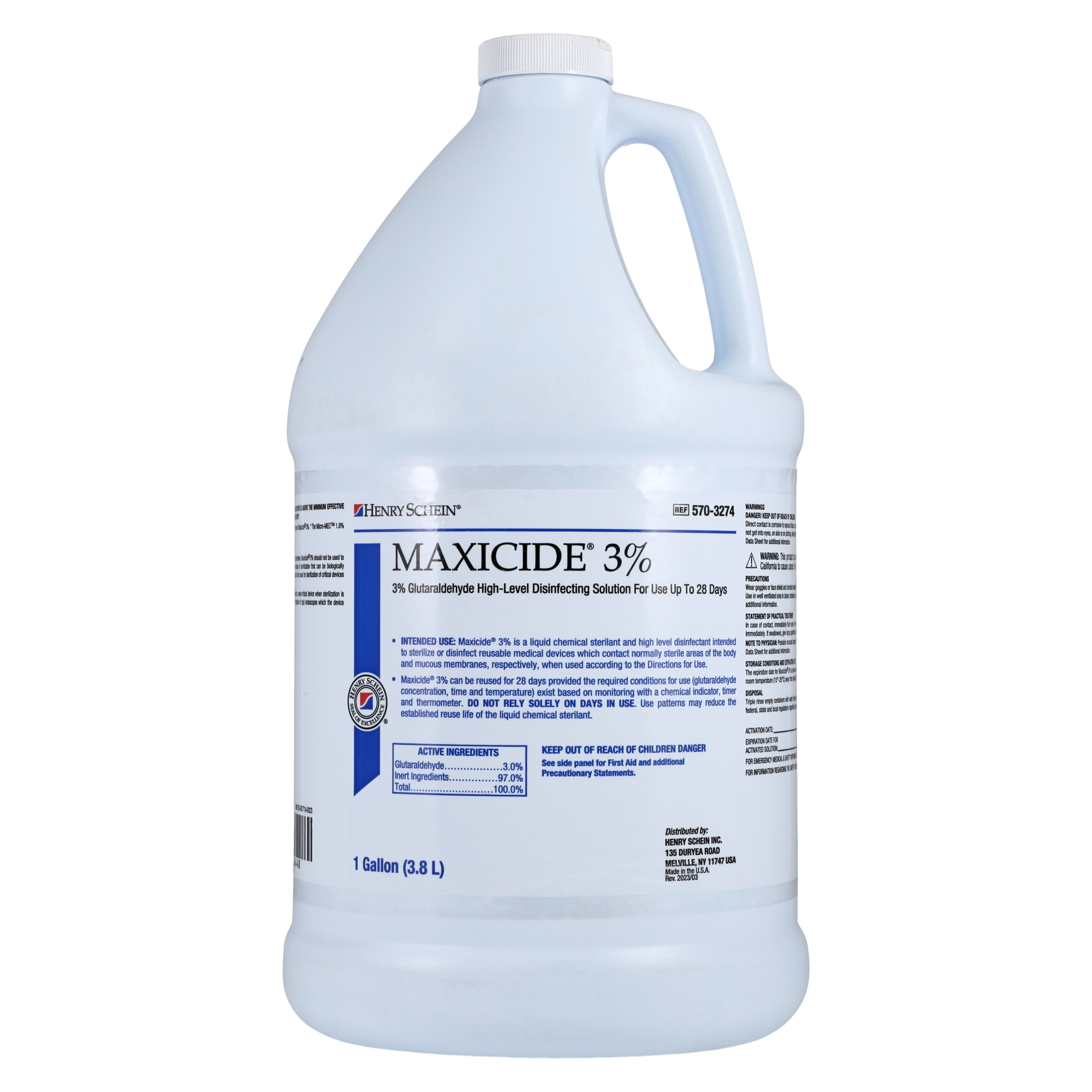 Maxicide 3% Instrument Disinfectant, 3% Glutaraldehyde, 28-Day, 1 Gallon with Powder Activator thumbnail 2
