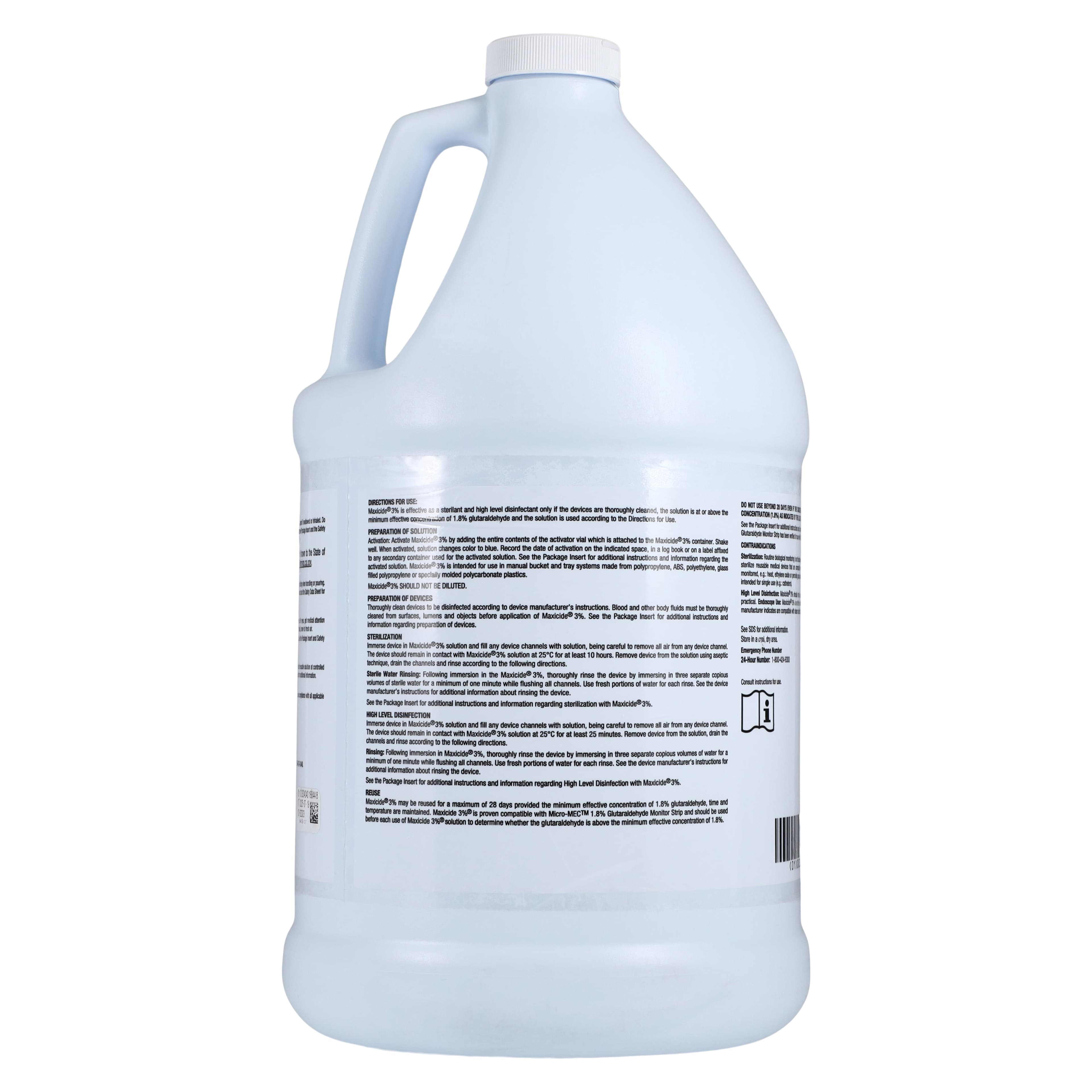Maxicide 3% Instrument Disinfectant, 3% Glutaraldehyde, 28-Day, 1 Gallon with Powder Activator thumbnail 3