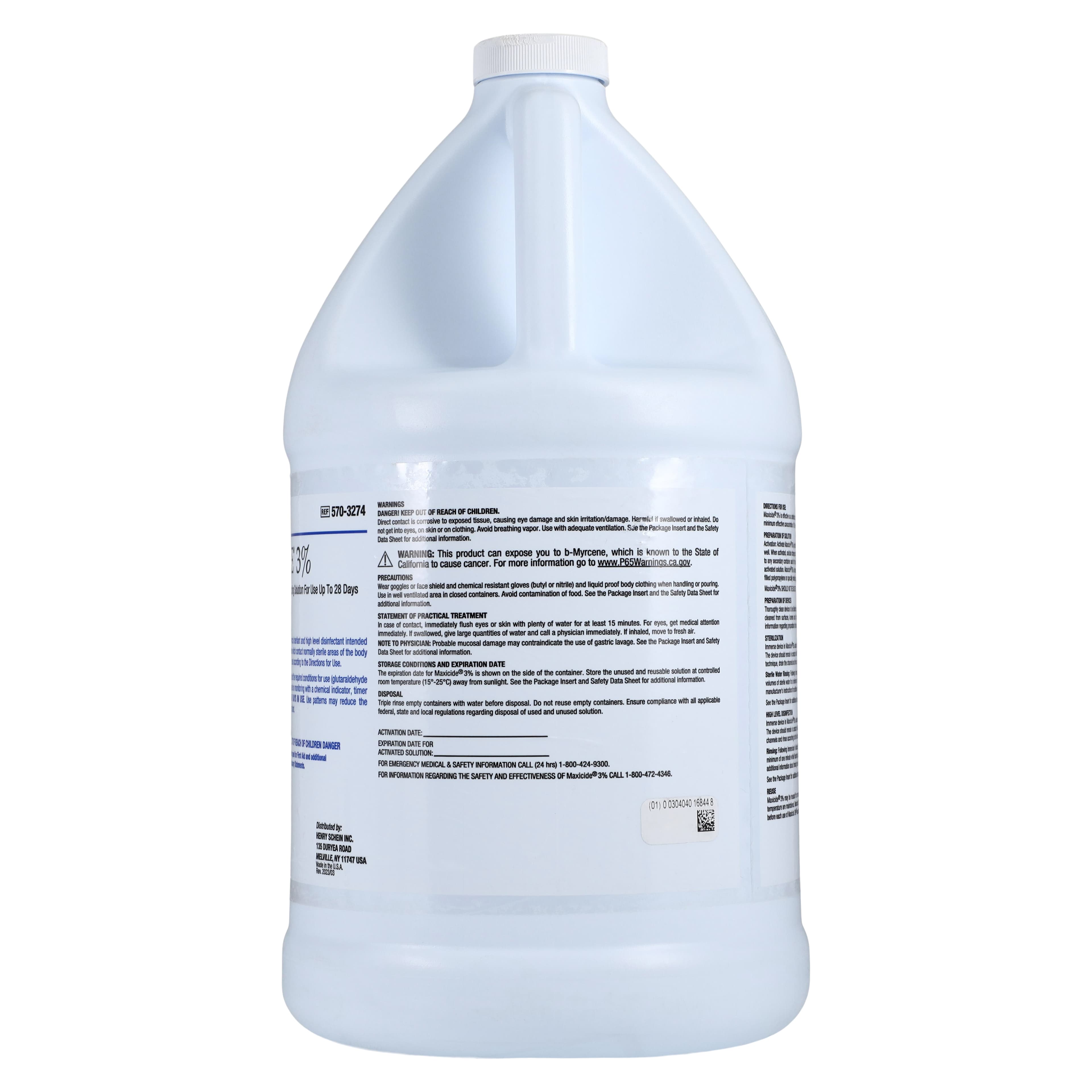 Maxicide 3% Instrument Disinfectant, 3% Glutaraldehyde, 28-Day, 1 Gallon with Powder Activator thumbnail 5