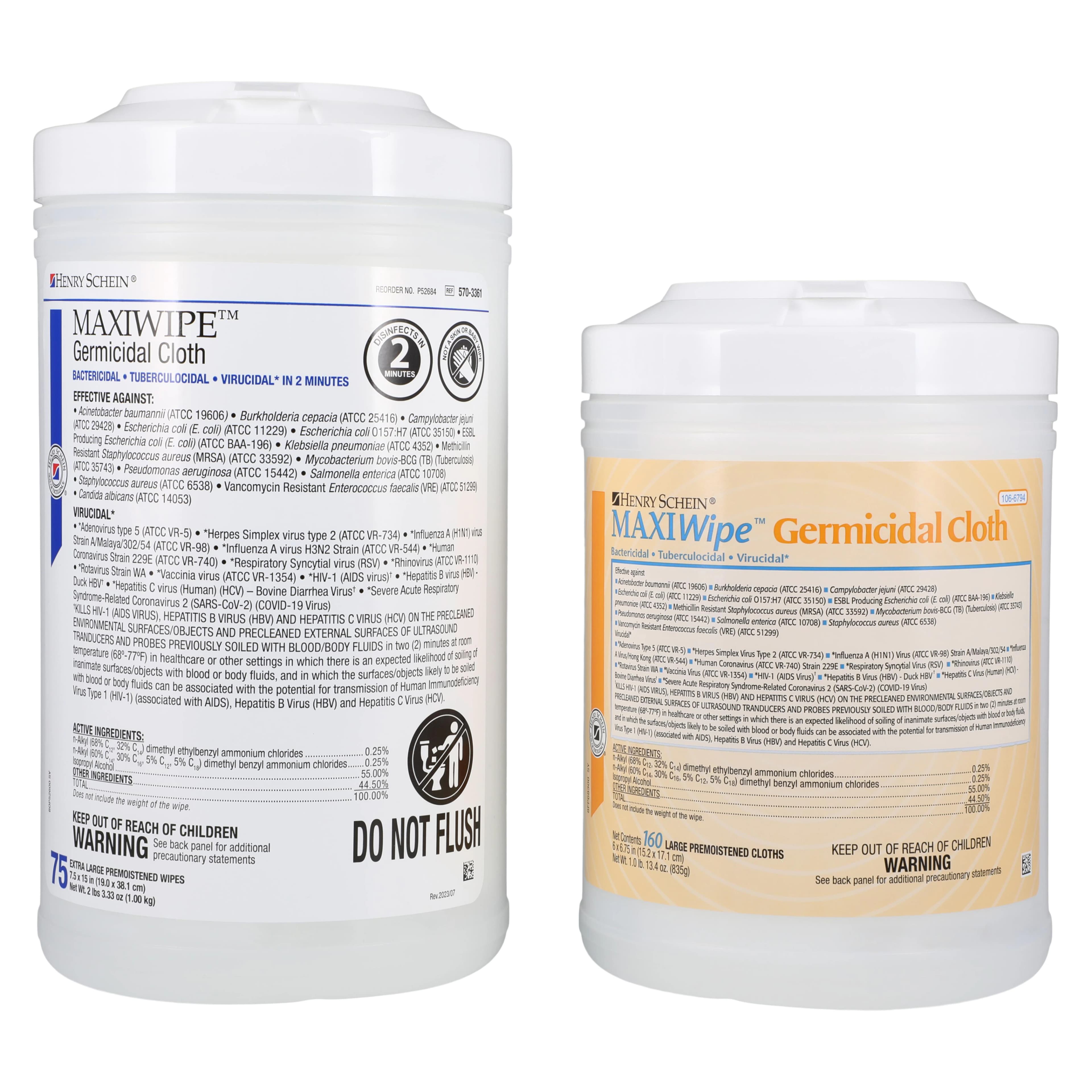MaxiWipe Germicidal Cloths, 75/Canister thumbnail 3