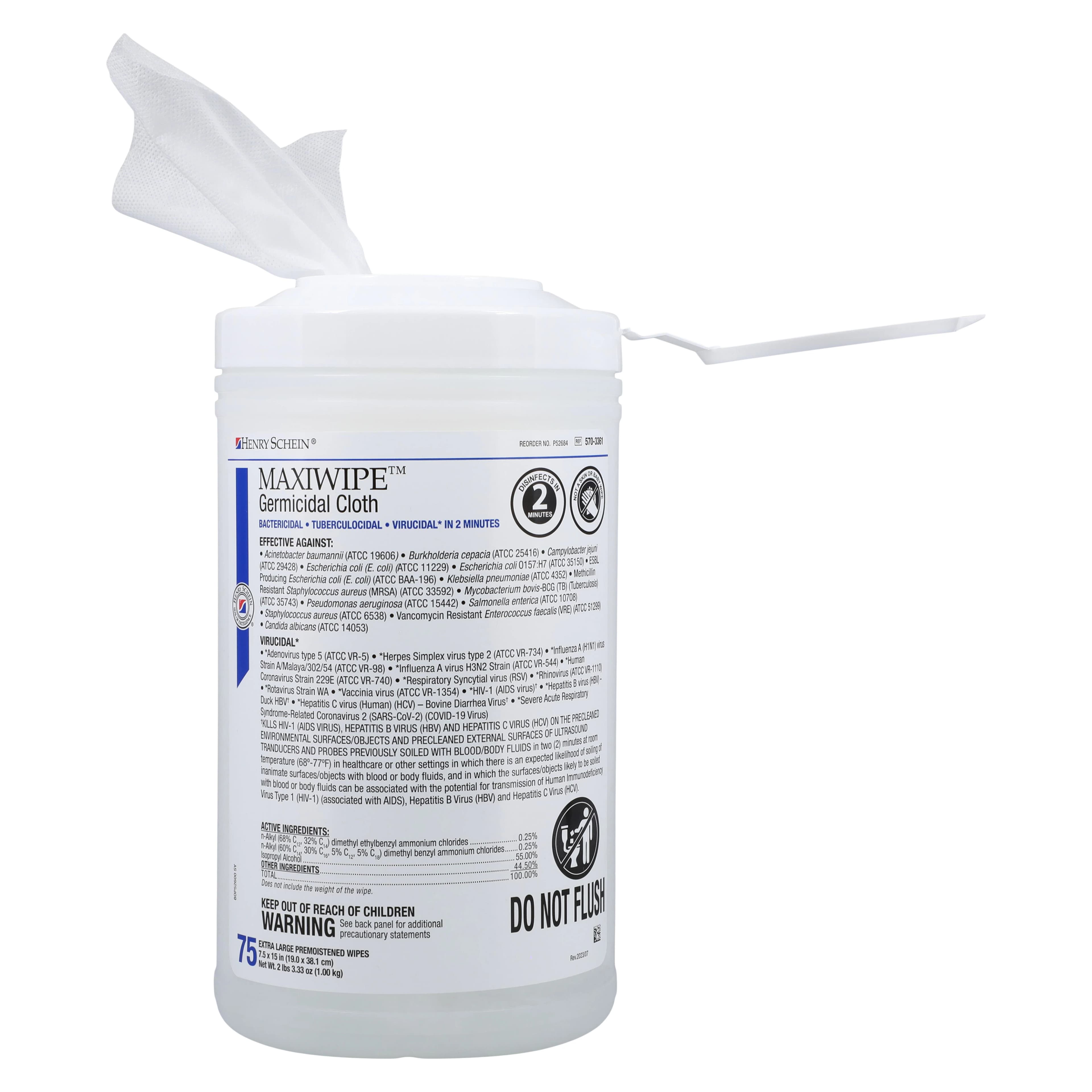 MaxiWipe Germicidal Cloths, 75/Canister thumbnail 5