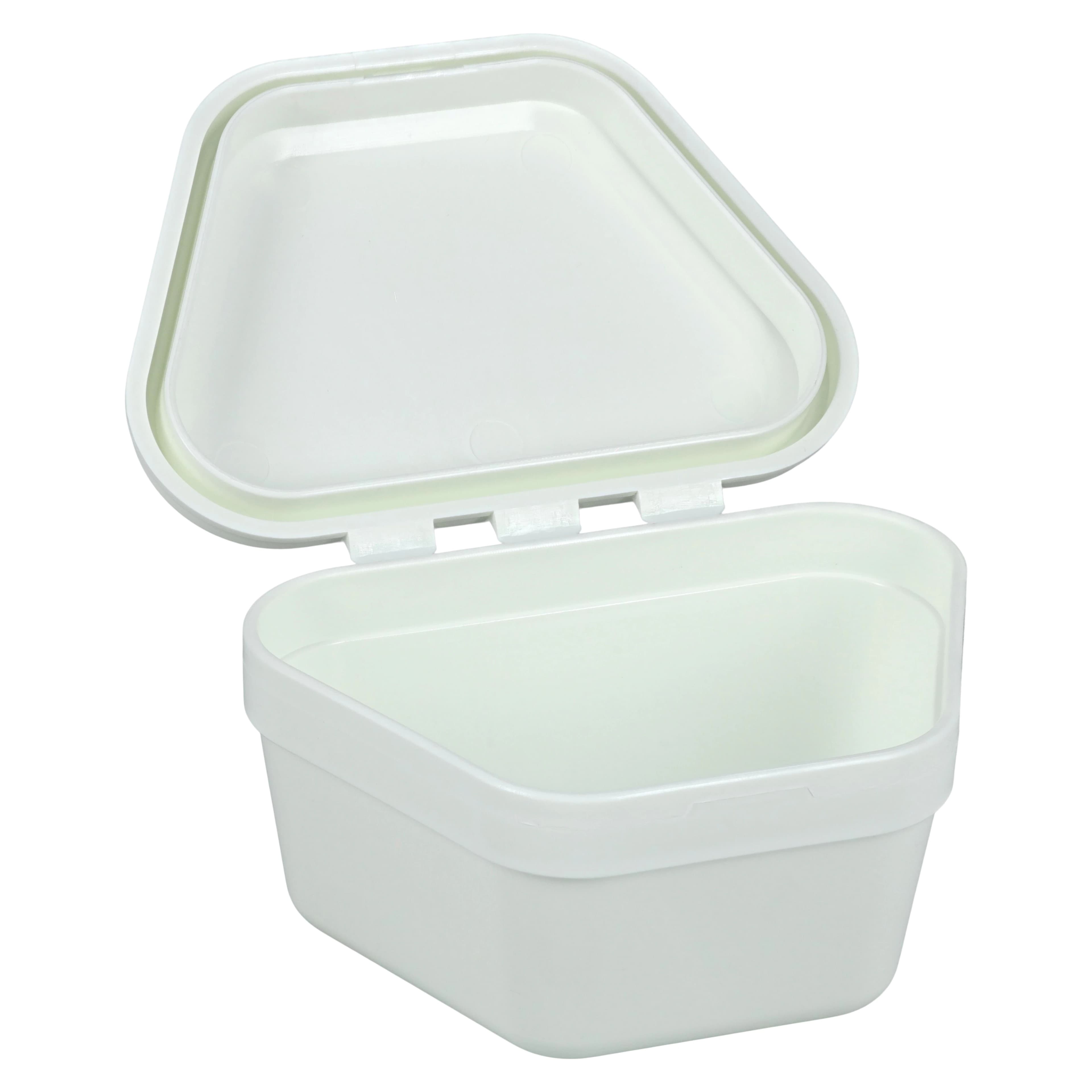 Denture Boxes, White, High-Impact Plastic, 12/Pk - Denture Boxes - Image 1