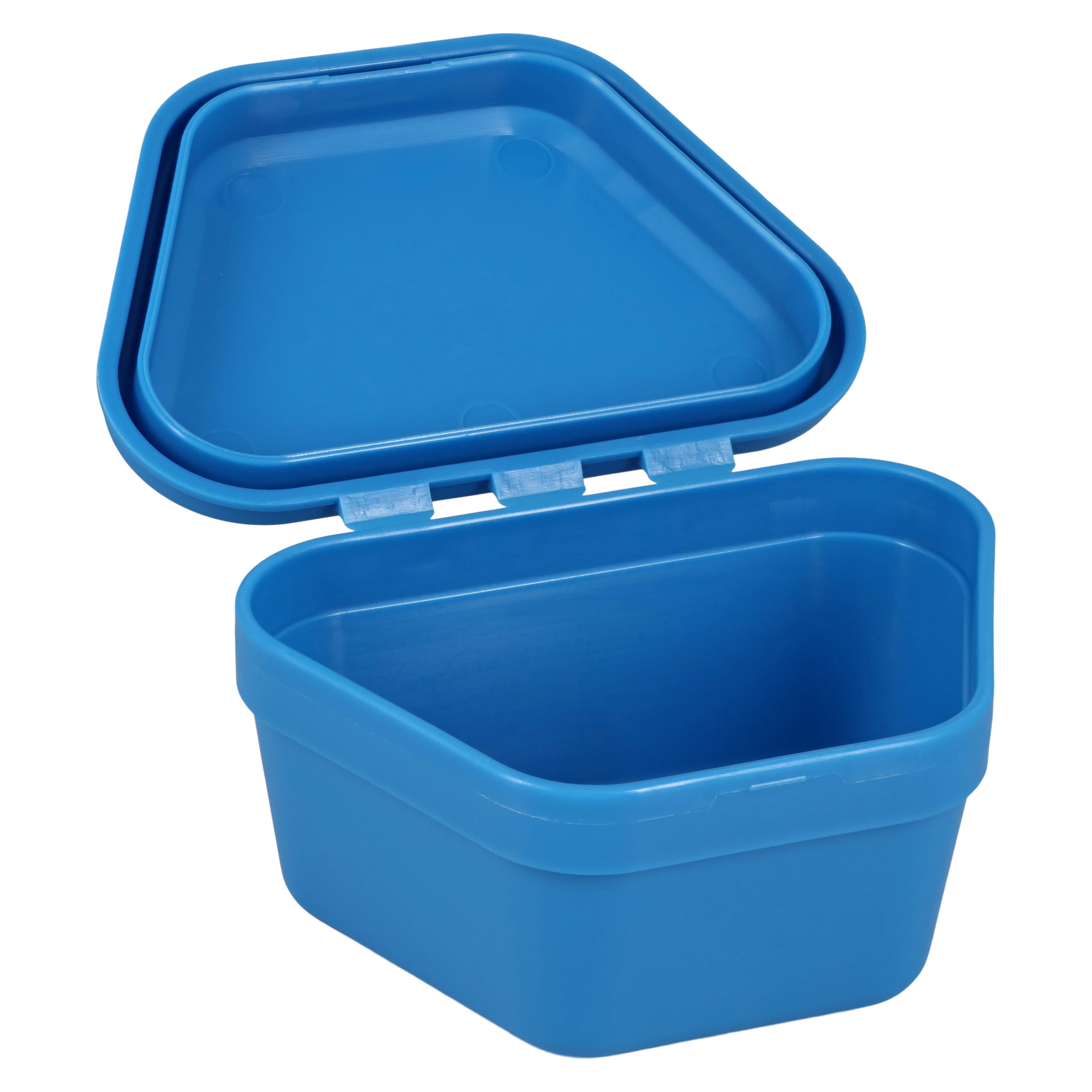 Denture Boxes, Blue, High-Impact Plastic, 12/Pack - Denture Boxes - Image 1