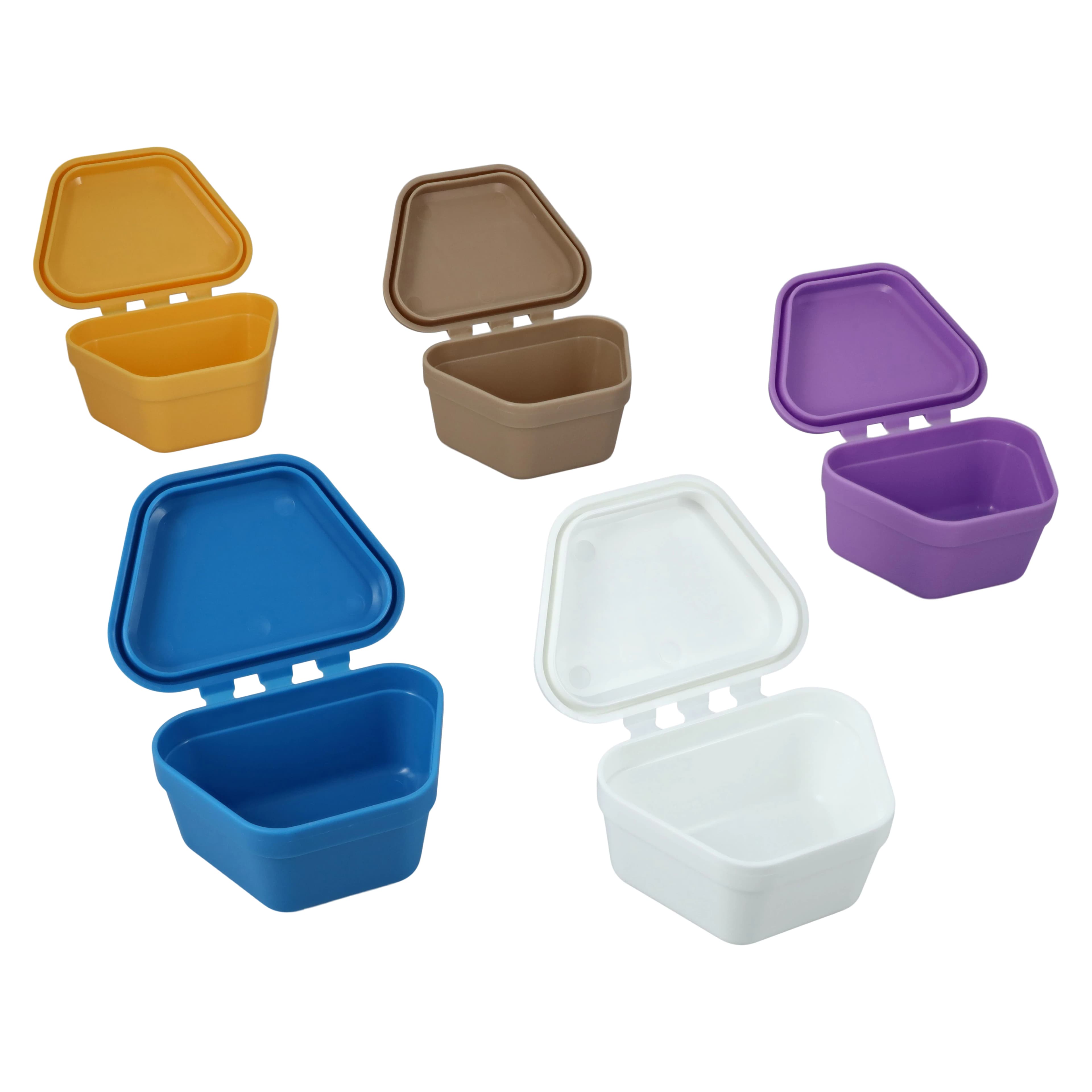 Denture Boxes Assorted, High-Impact Plastic, 12/Pk - Denture Boxes - Image 1