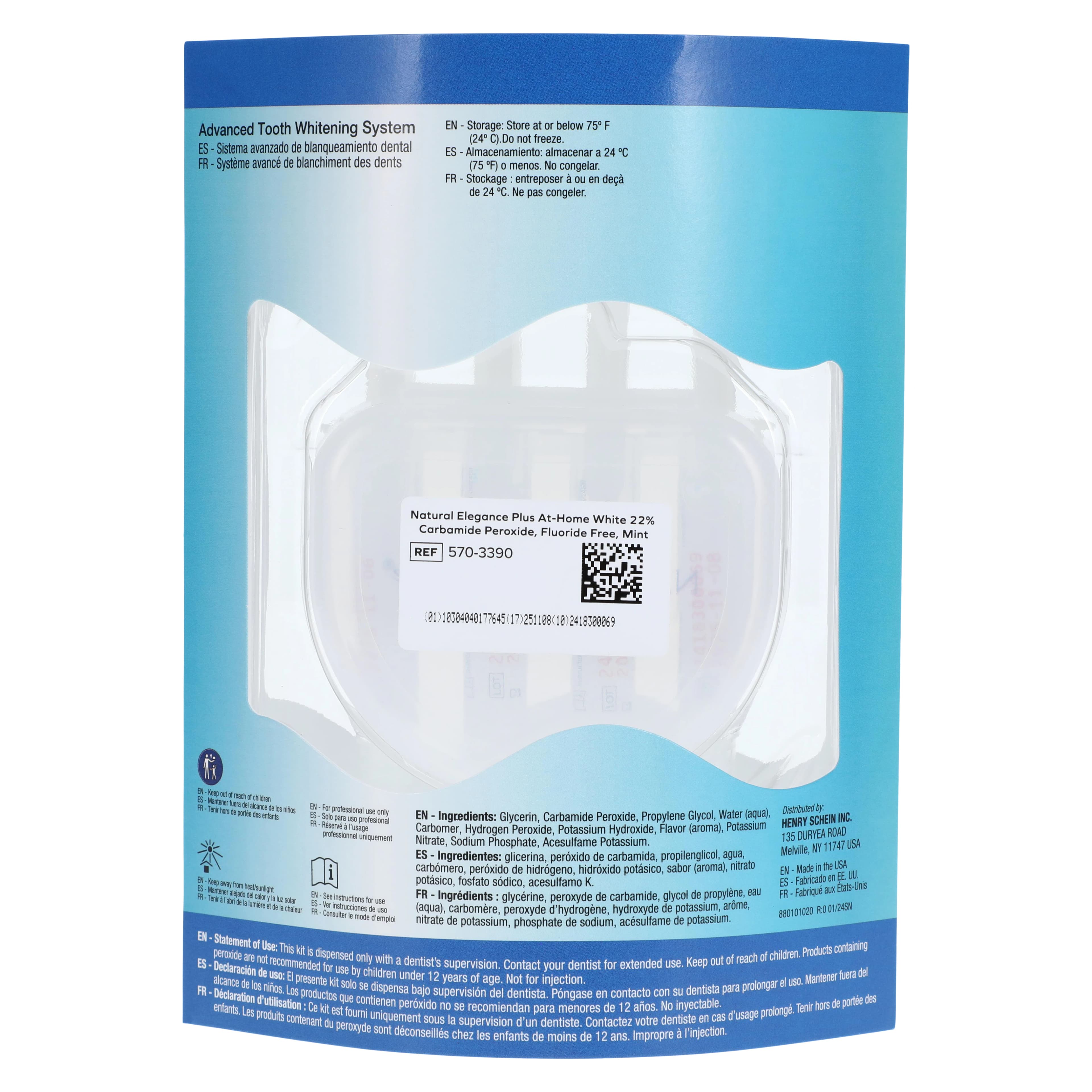 Natural Elegance Plus At-Home Whitening Patient Kit, 22% Carbamide Peroxide, Mint, 4/Package thumbnail 7