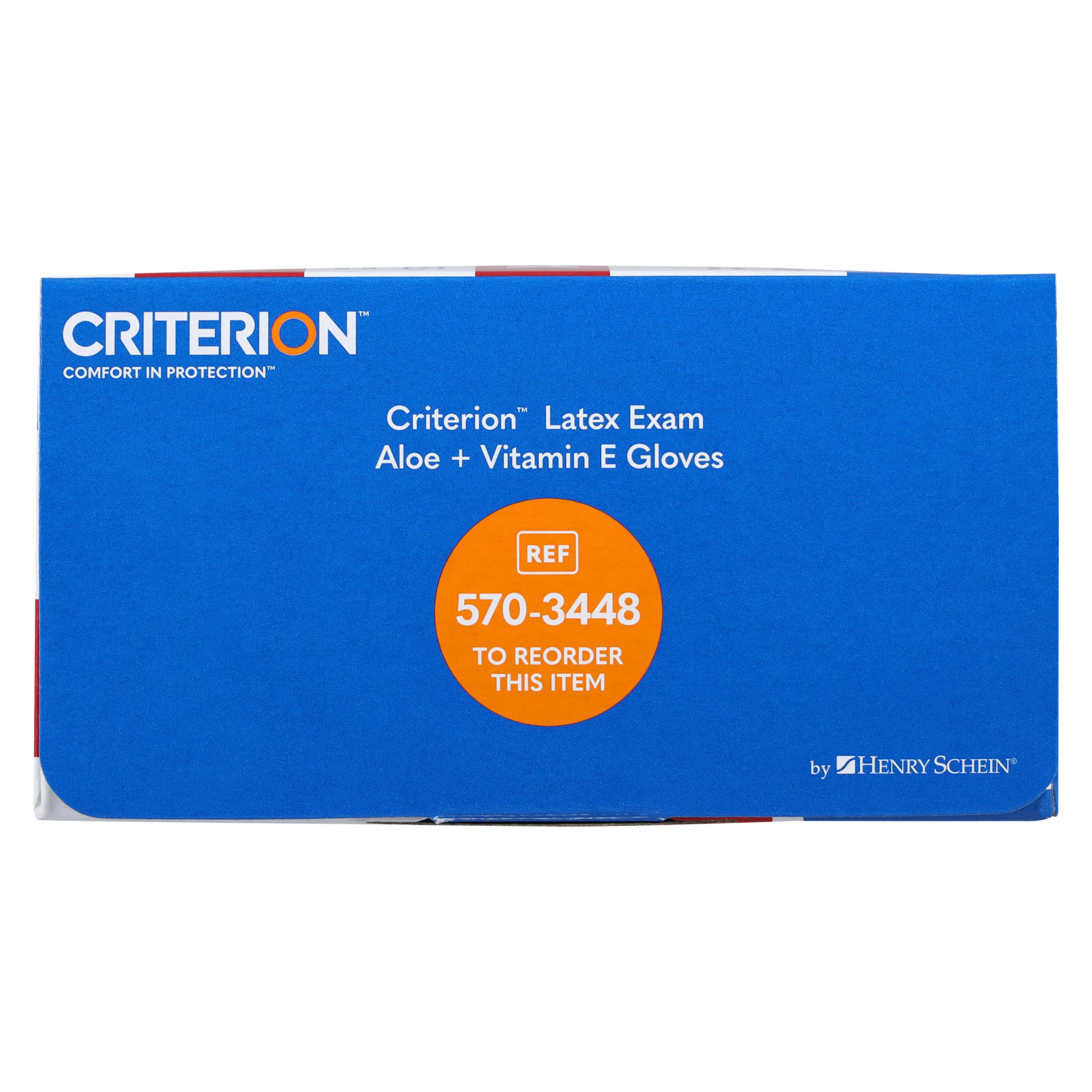 Criterion Glove Aloe+Vitamin E Latex Exam Gloves, X-Small, White, Non-Sterile, 100/Box thumbnail 6