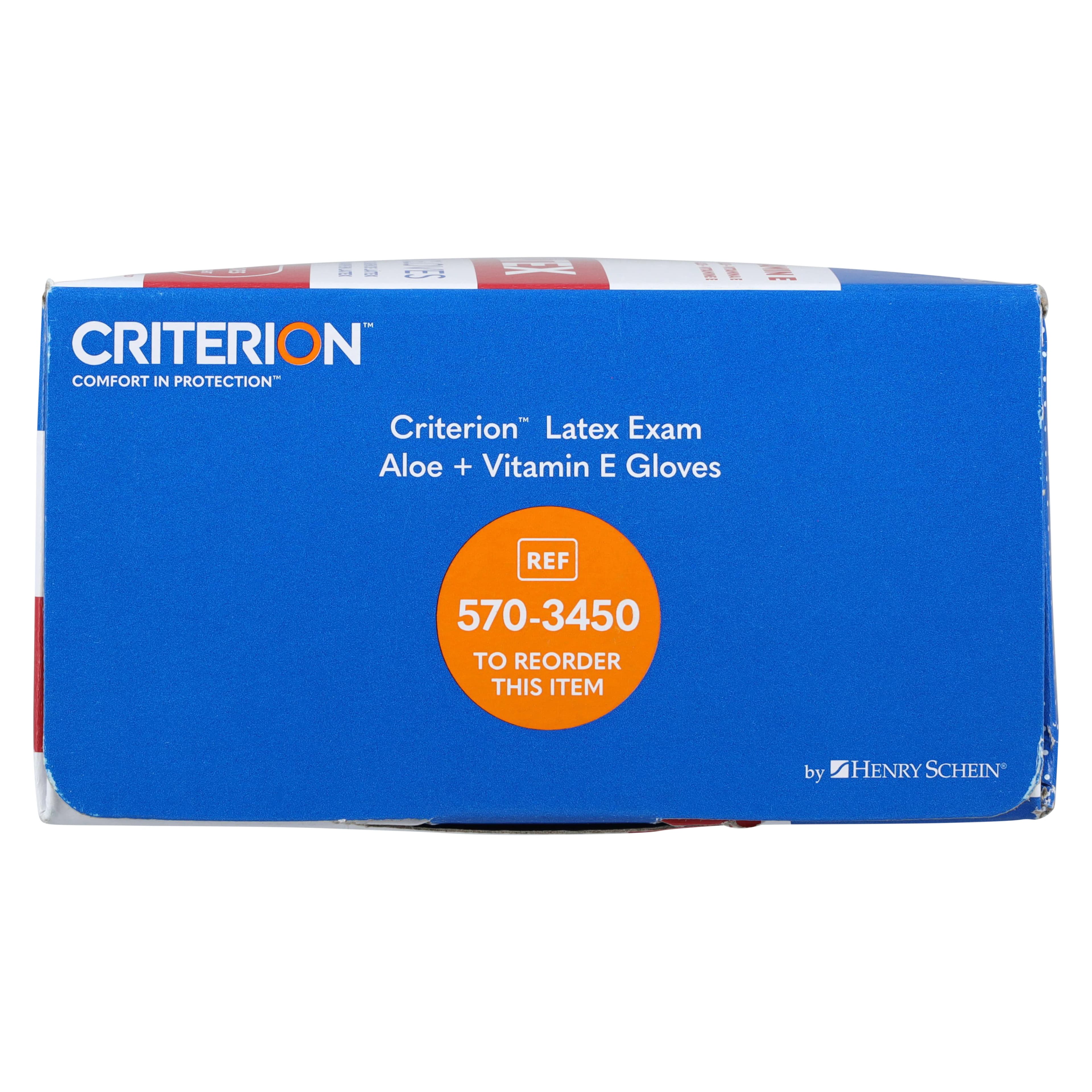 Criterion Glove Aloe+Vitamin E Latex Exam Gloves, Medium, White, Non-Sterile, 100/Box thumbnail 6