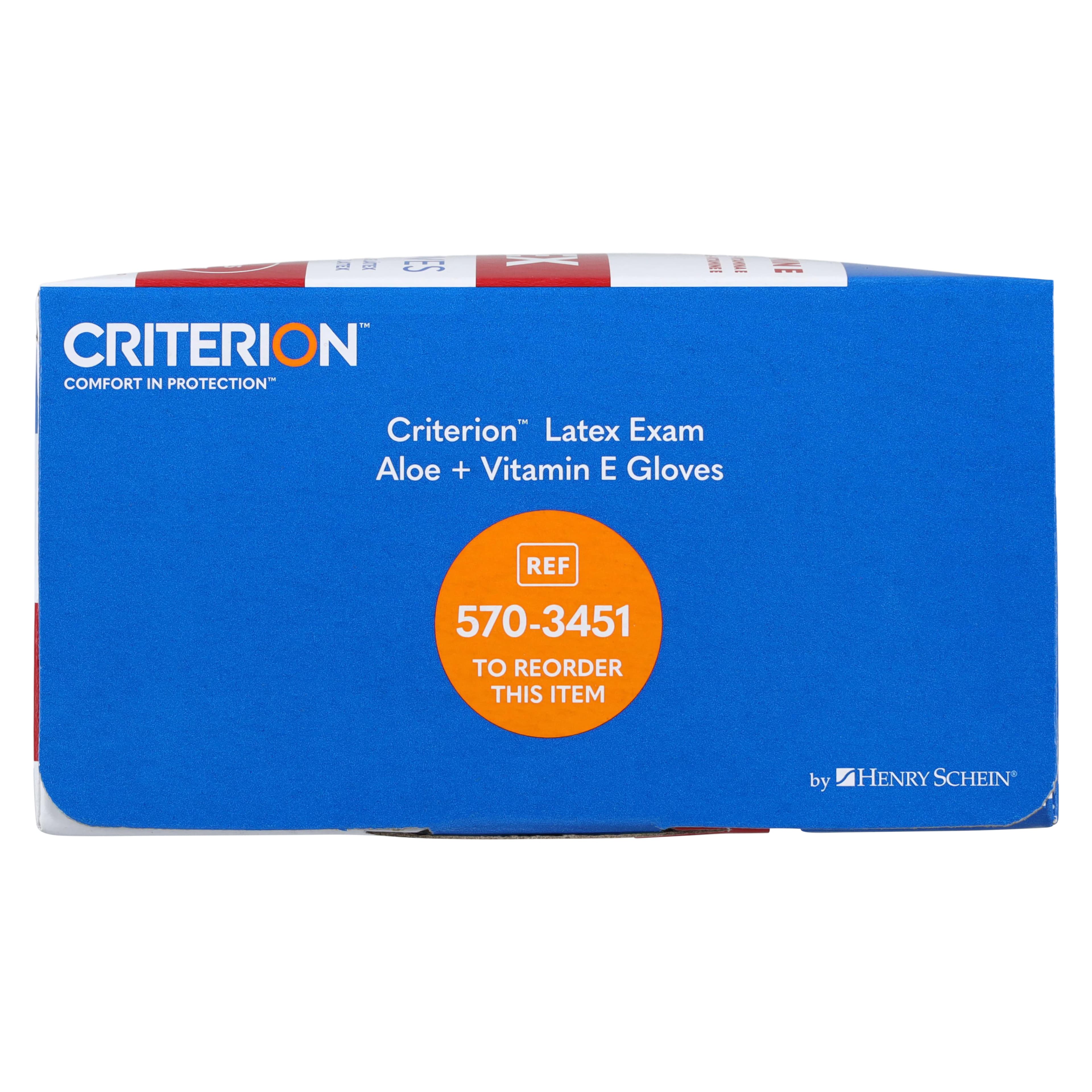 Criterion Glove Aloe+Vitamin E Latex Exam Gloves, Large, White, Non-Sterile, 100/Box thumbnail 6