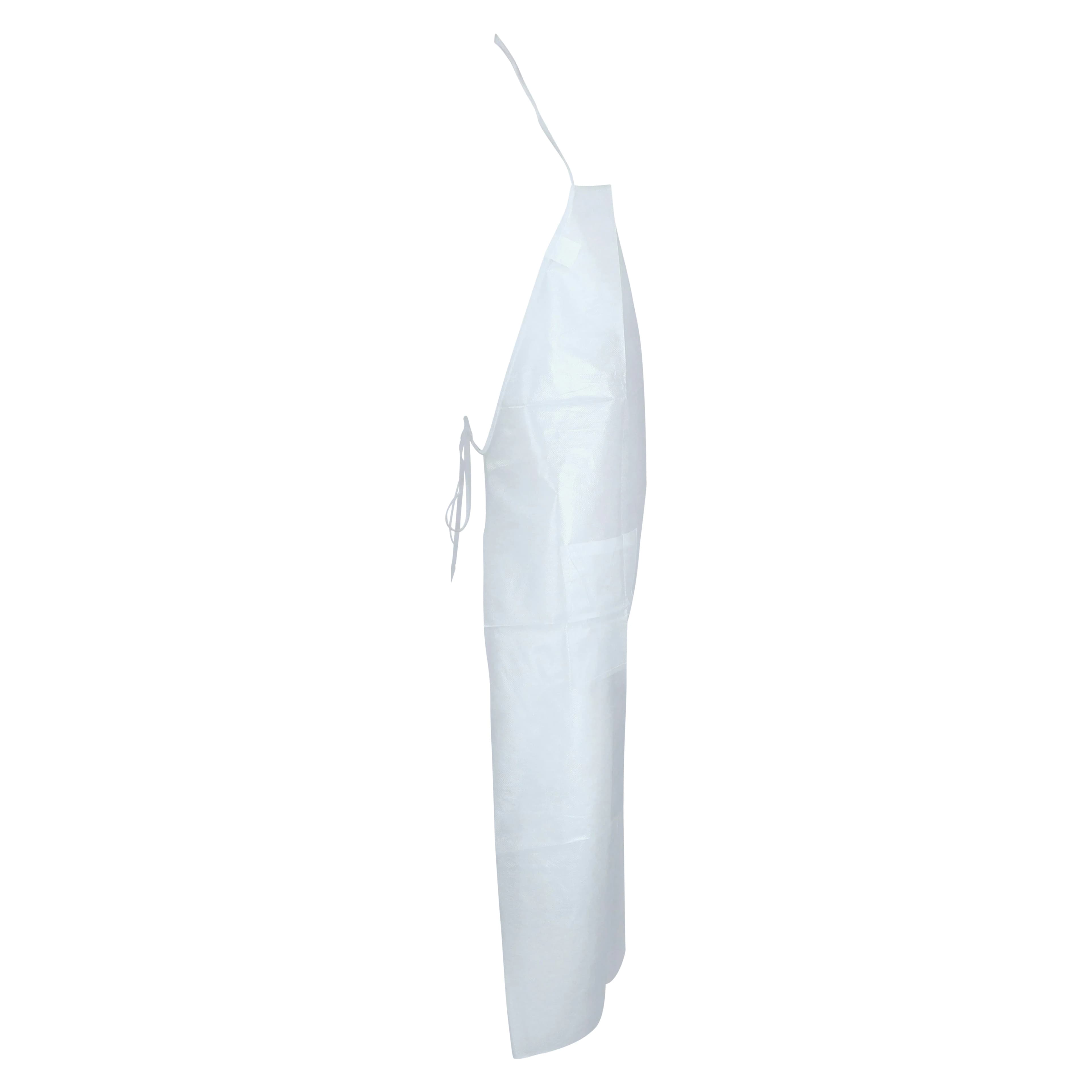Criterion Polycoated Polypropylene Aprons, White, Disposable, One Size Fits All, 25/Box thumbnail 2