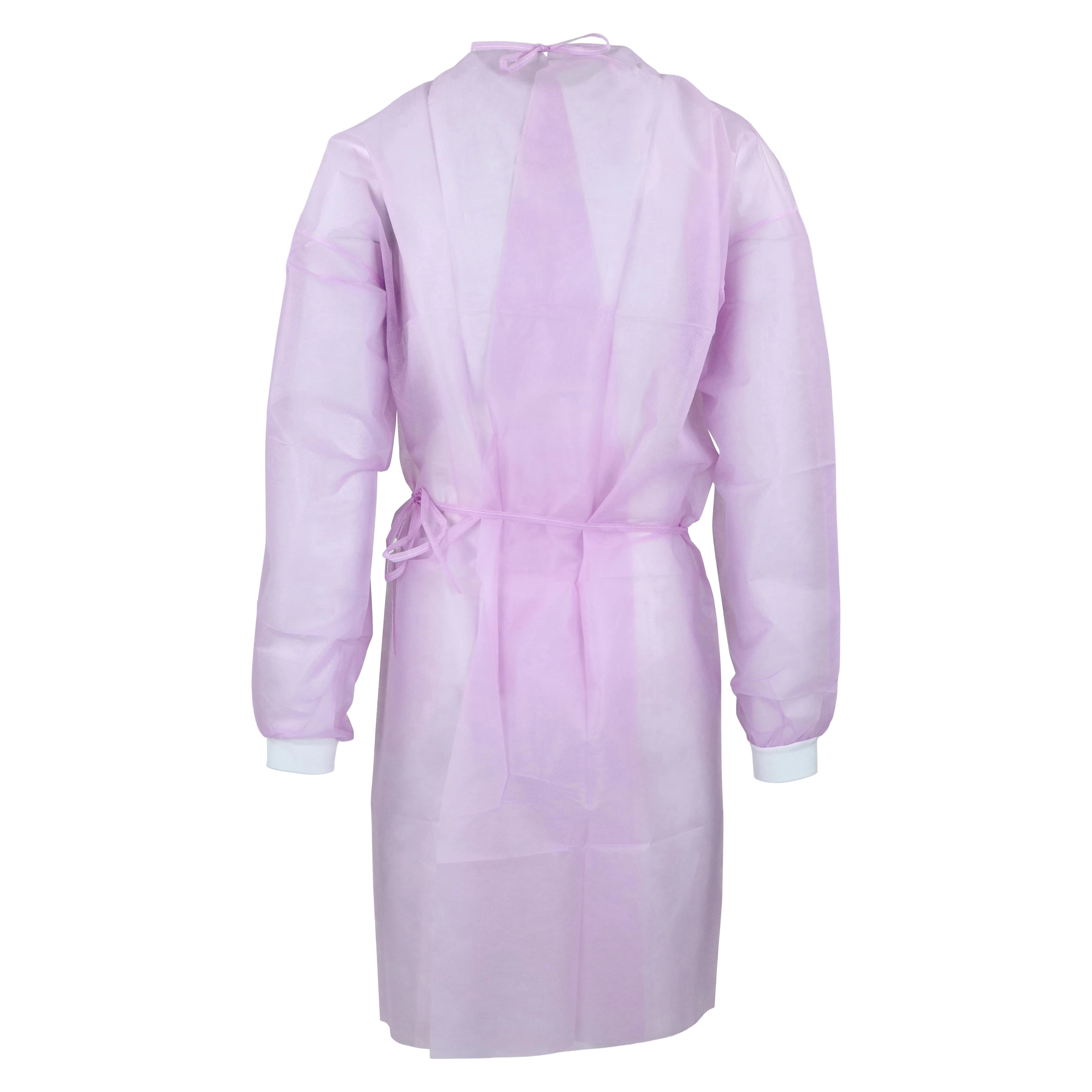 Criterion Polypropylene Cover Gown, Small/Medium, Pink, Non-Sterile, Back-Opening, 10/Box thumbnail 3