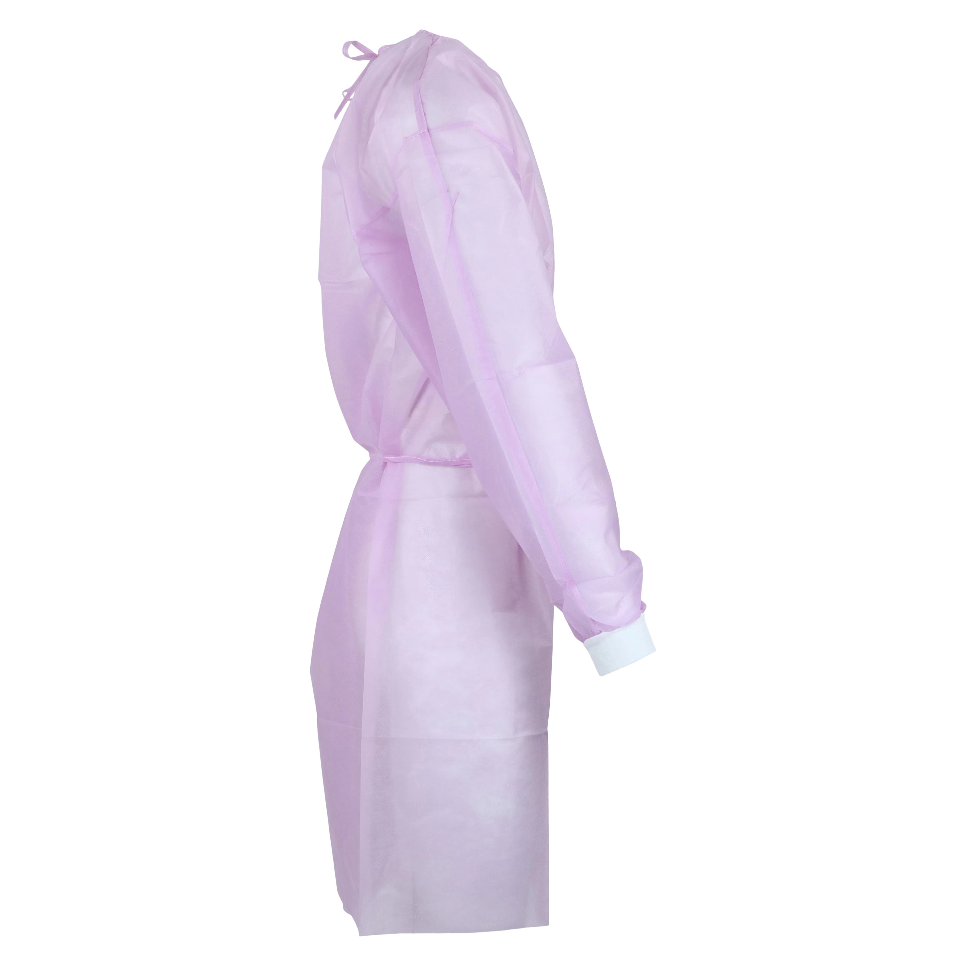 Criterion Polypropylene Cover Gown, Small/Medium, Pink, Non-Sterile, Back-Opening, 10/Box thumbnail 2