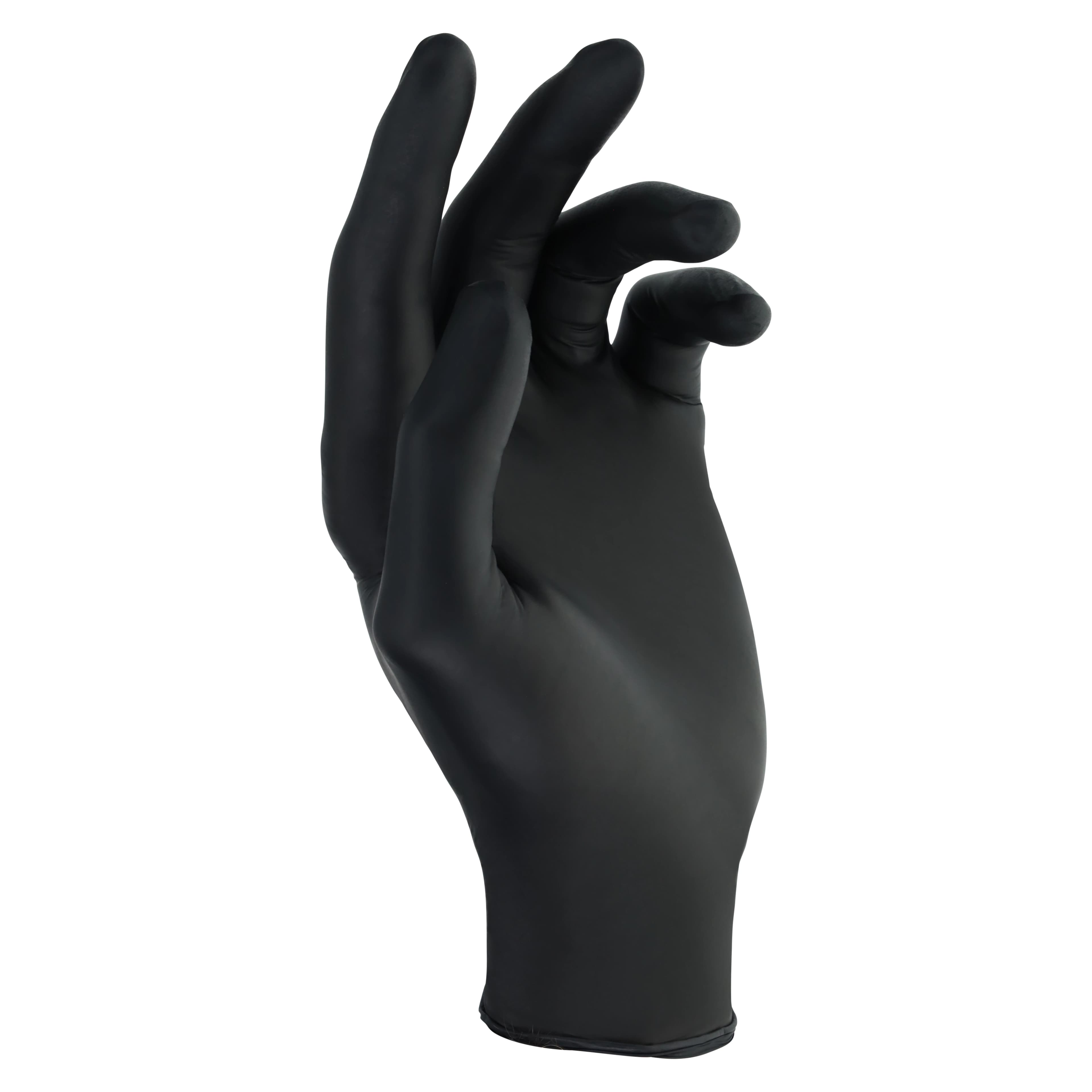 Criterion N200 Nitrile Exam Gloves, Powder Free, Non-Sterile, X-Small, Black, 200/Box thumbnail 2