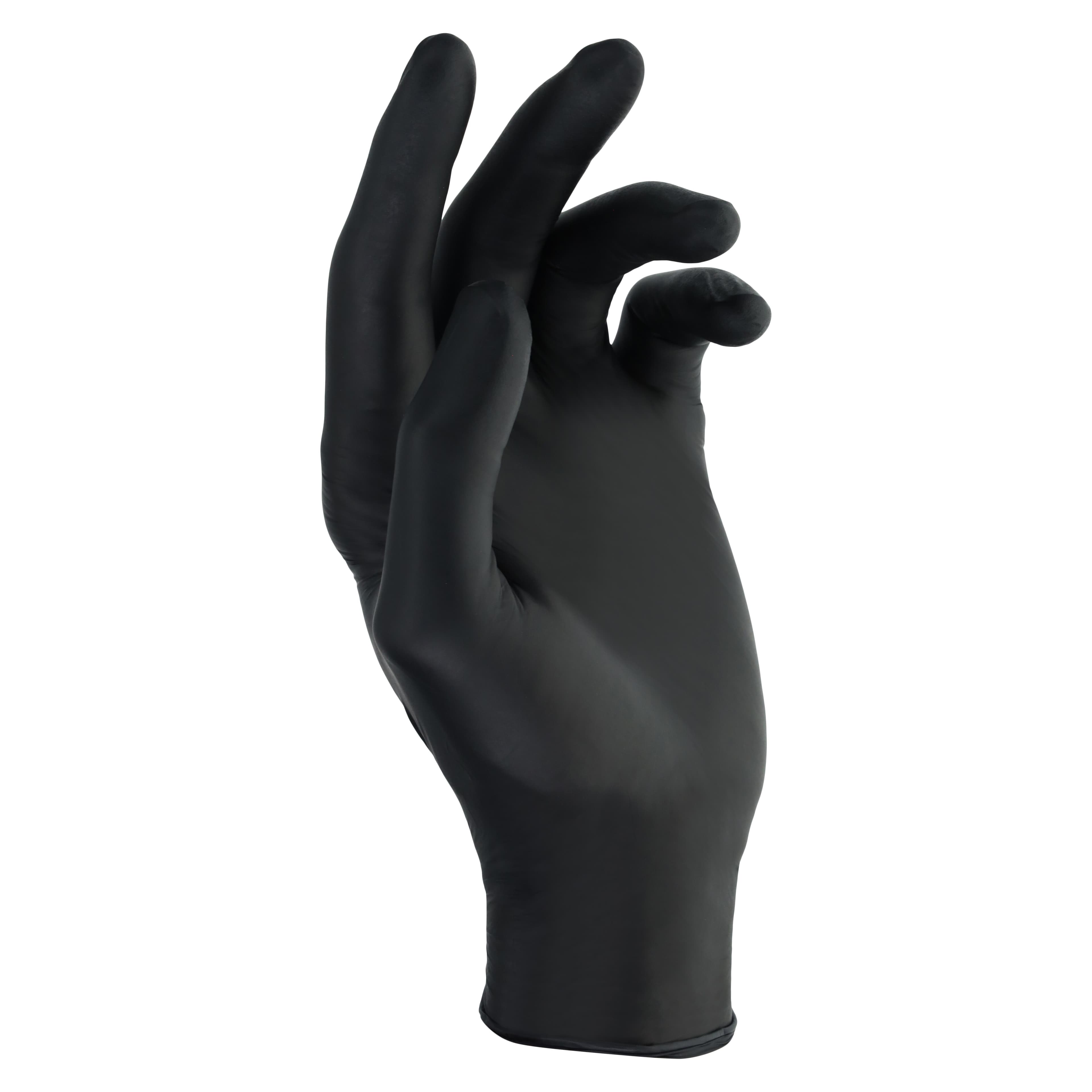 Criterion N200 Nitrile Exam Gloves, Powder Free, Non-Sterile, X-Large, Black, 200/Bx thumbnail 2