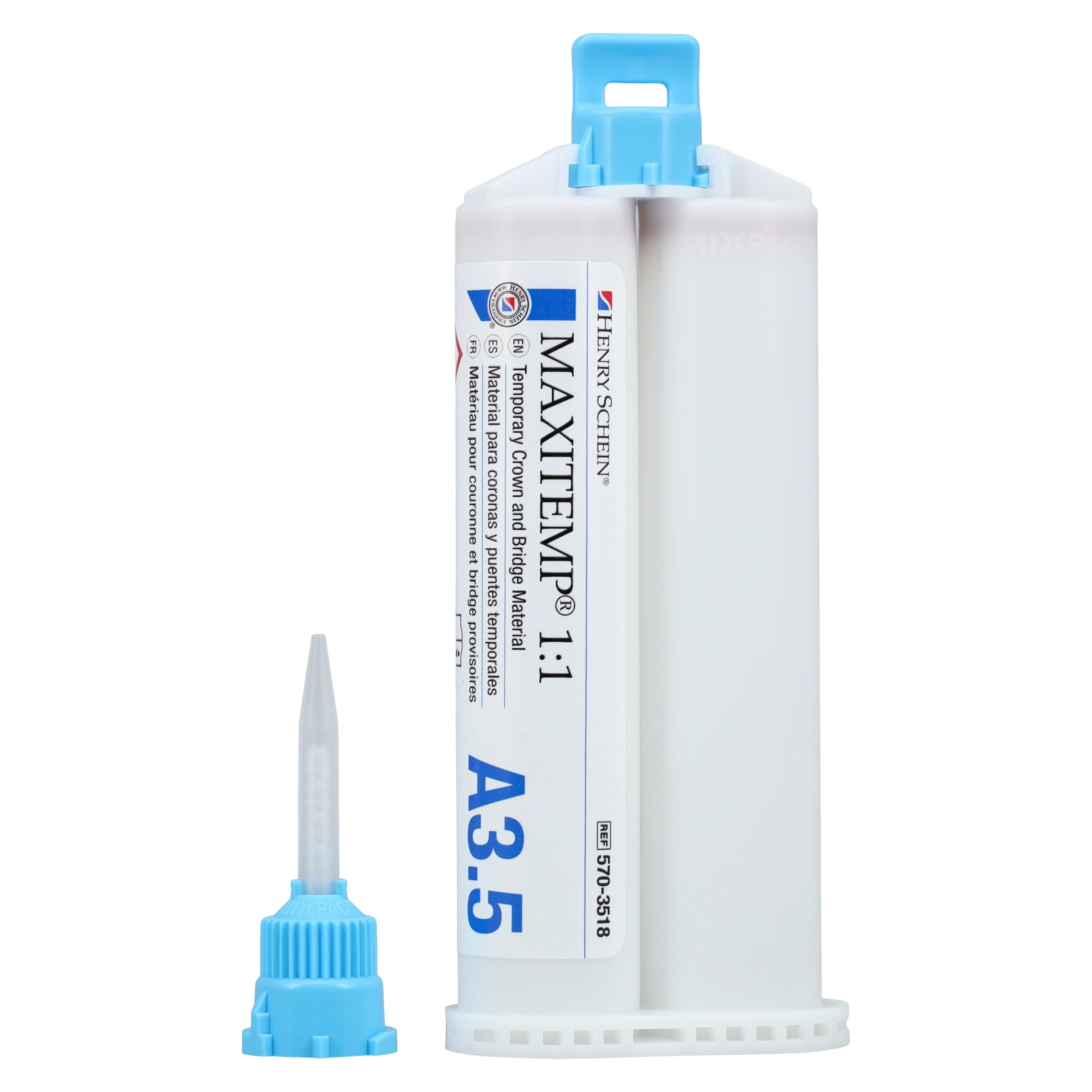 MaxiTemp Temporary Crown and Bridge Material 1:1 Cartridge Kit, Shade A3.5, 50 mL thumbnail 2