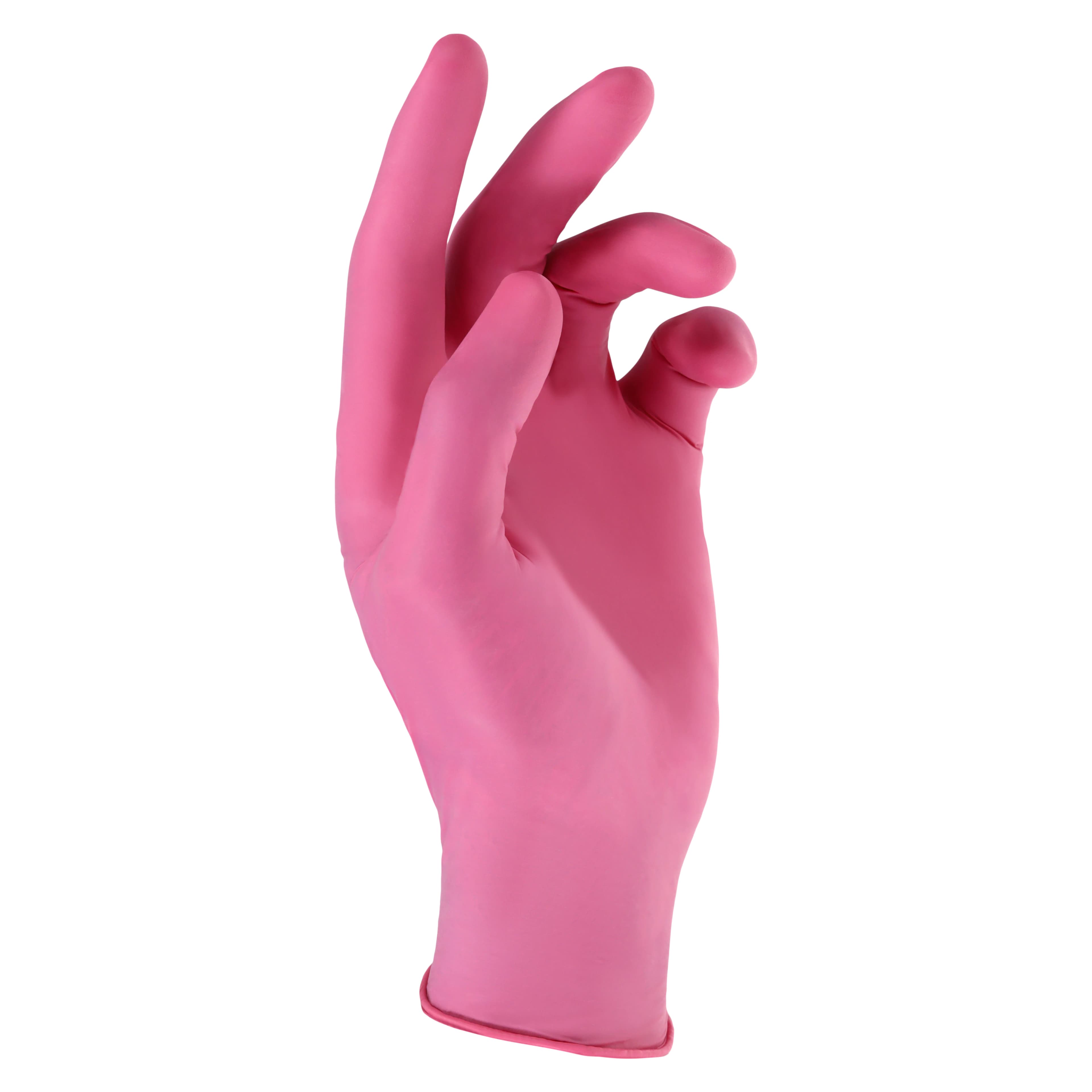 Criterion Chloroprene Exam Gloves, X-Small, Pink, Non-Sterile, 100/Box thumbnail 2