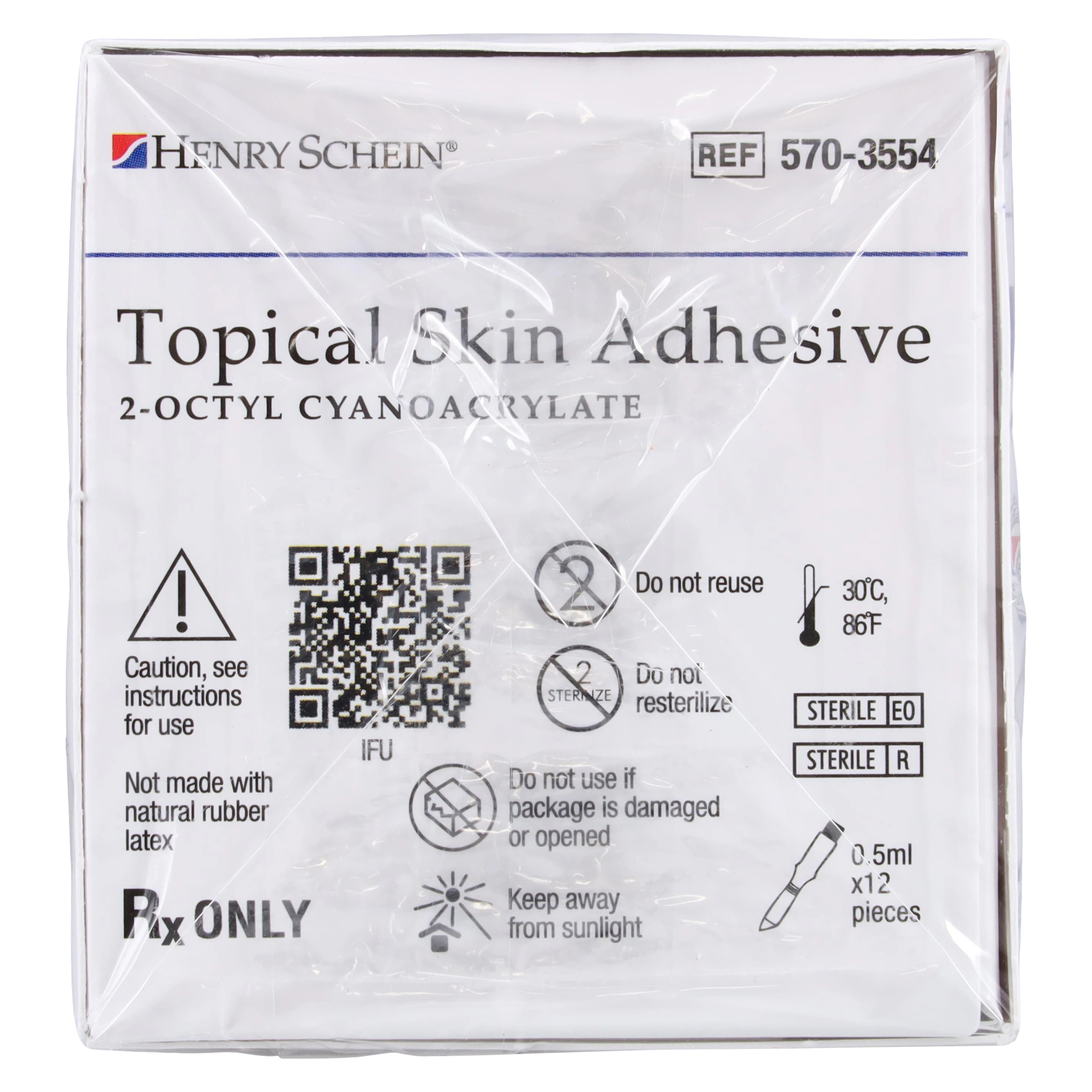 Henry Schein Topical Skin Adhesive, 2-Octyl Cyanoacrylate, 0.5mL, Clear, 12/Box thumbnail 3