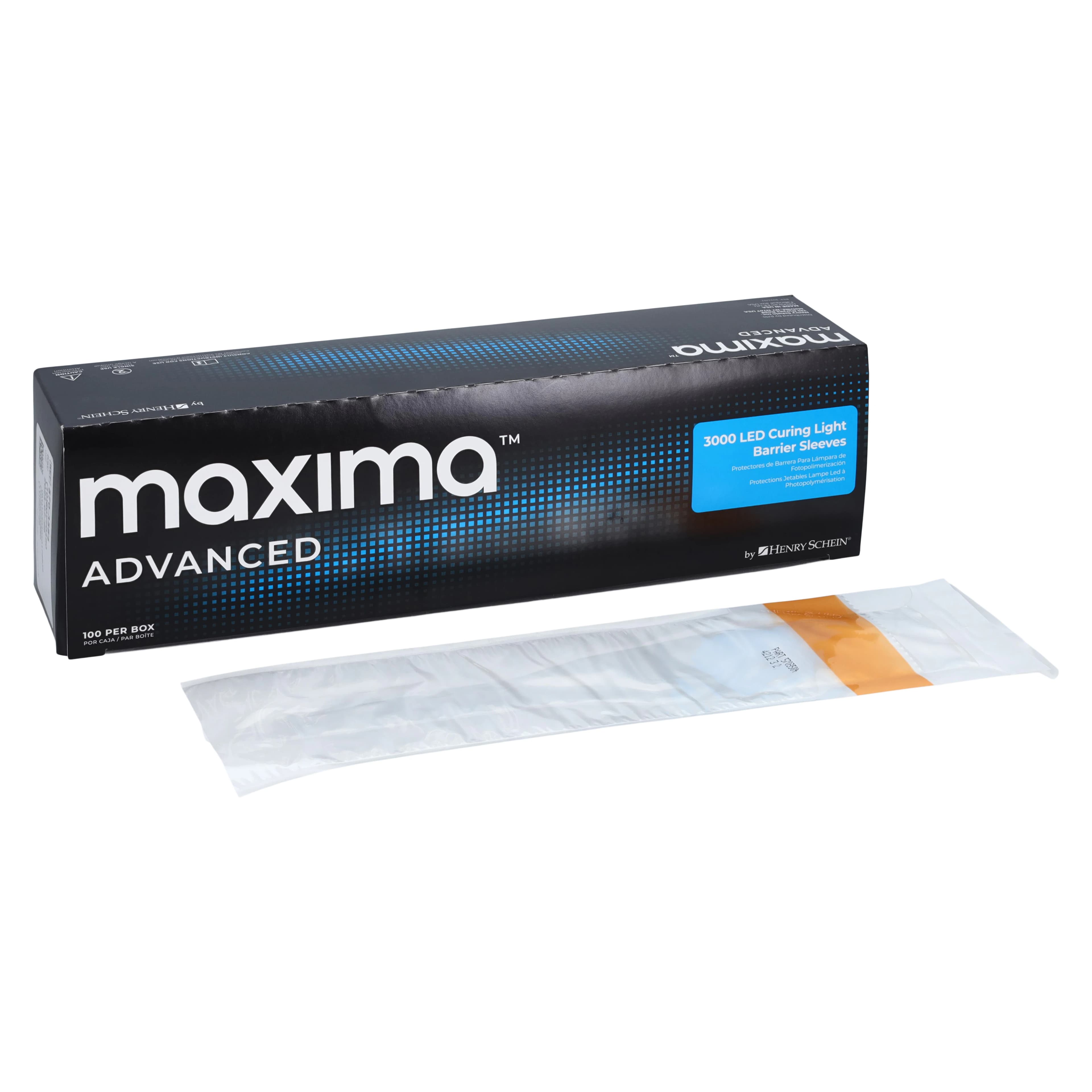Maxima Advanced 3000 LED Curing Light Barrier Sleeves, Clear, 100/Box - Maxima Advanced 3000 LED Curing Light Barrier Sleeves - Image 1