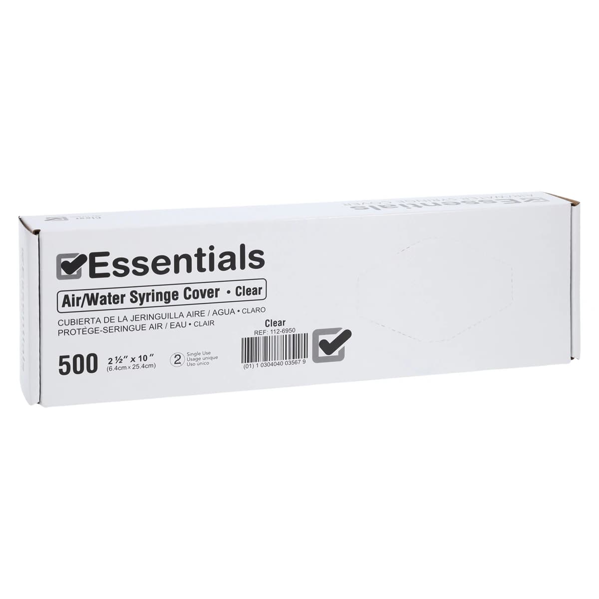 Essentials Healthcare AW Syringe Cover, Air/Water, 2.5 in x 10 in, 500/Box, DEN-Essentials AW Syr Cvr EDLP - DEN-Essentials AW Syr Cvr EDLP - Image 1