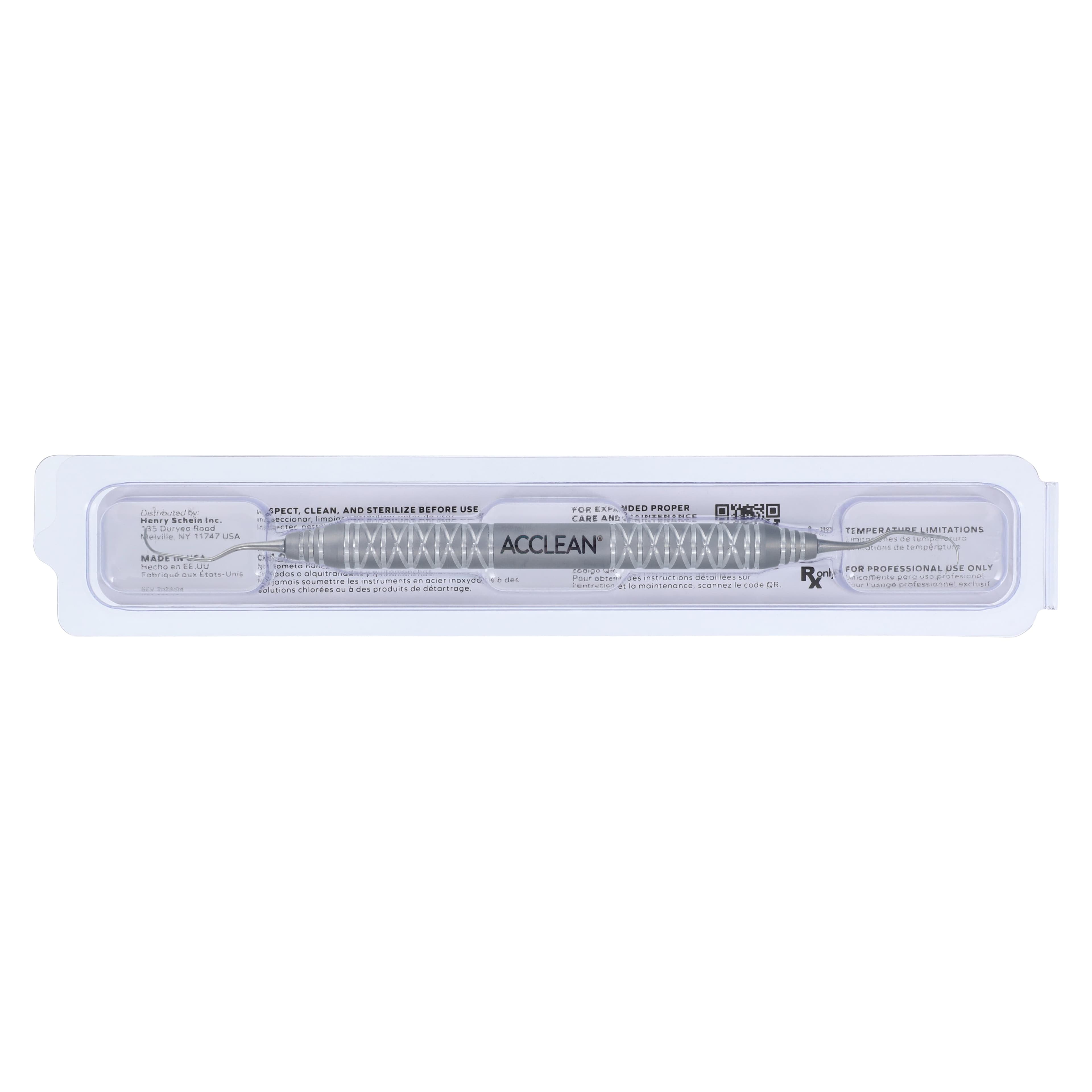 Acclean Gracey After Five Curette, Double-Sided, 1/2, #6 Handle, Long Shank, Anterior, Stainless Steel thumbnail 8