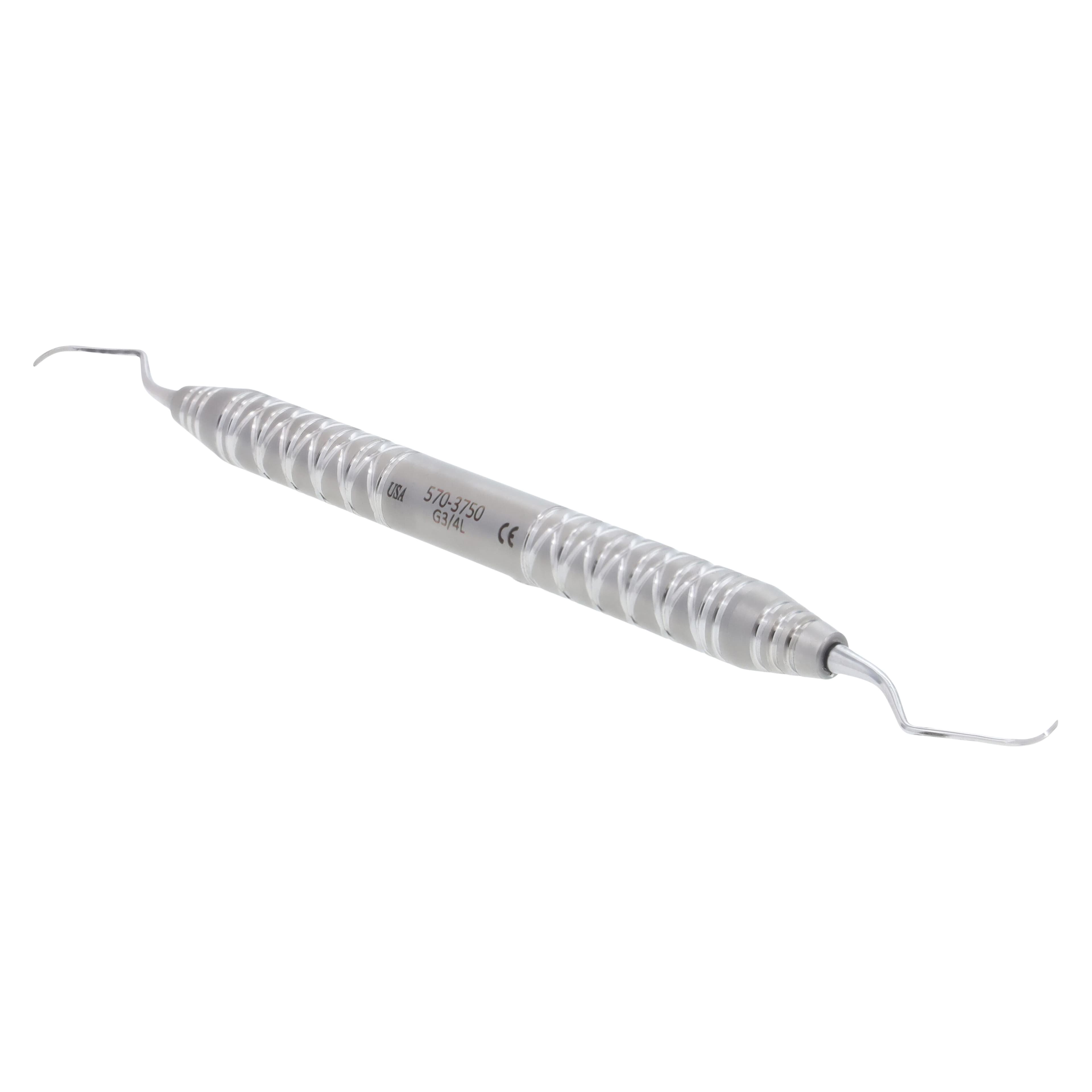 Acclean Gracey After Five Long Curette, Double End, 3/4, #6 Handle, Anterior, 100% Stainless Steel, Silver, Each thumbnail 2