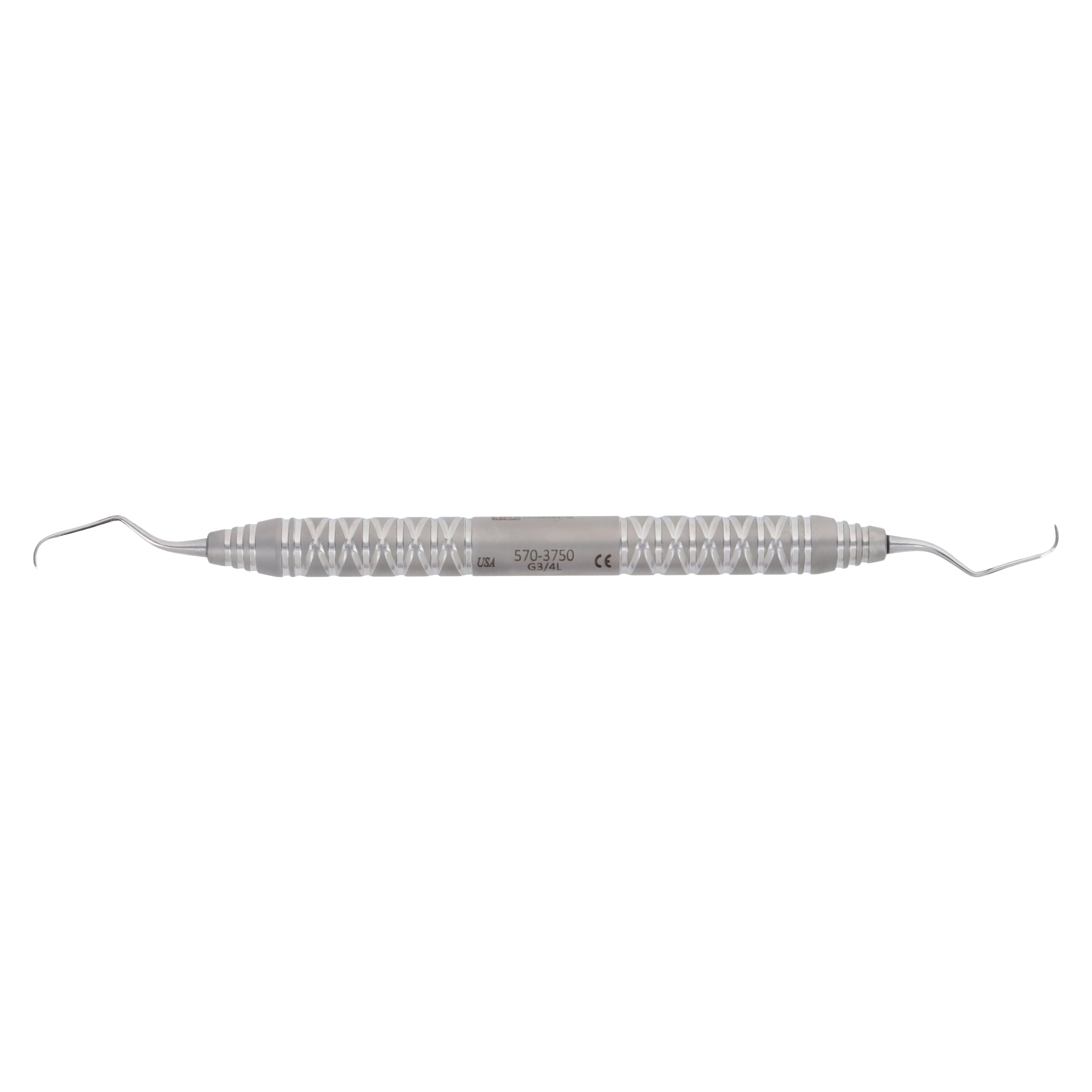 Acclean Gracey After Five Long Curette, Double End, 3/4, #6 Handle, Anterior, 100% Stainless Steel, Silver, Each thumbnail 6