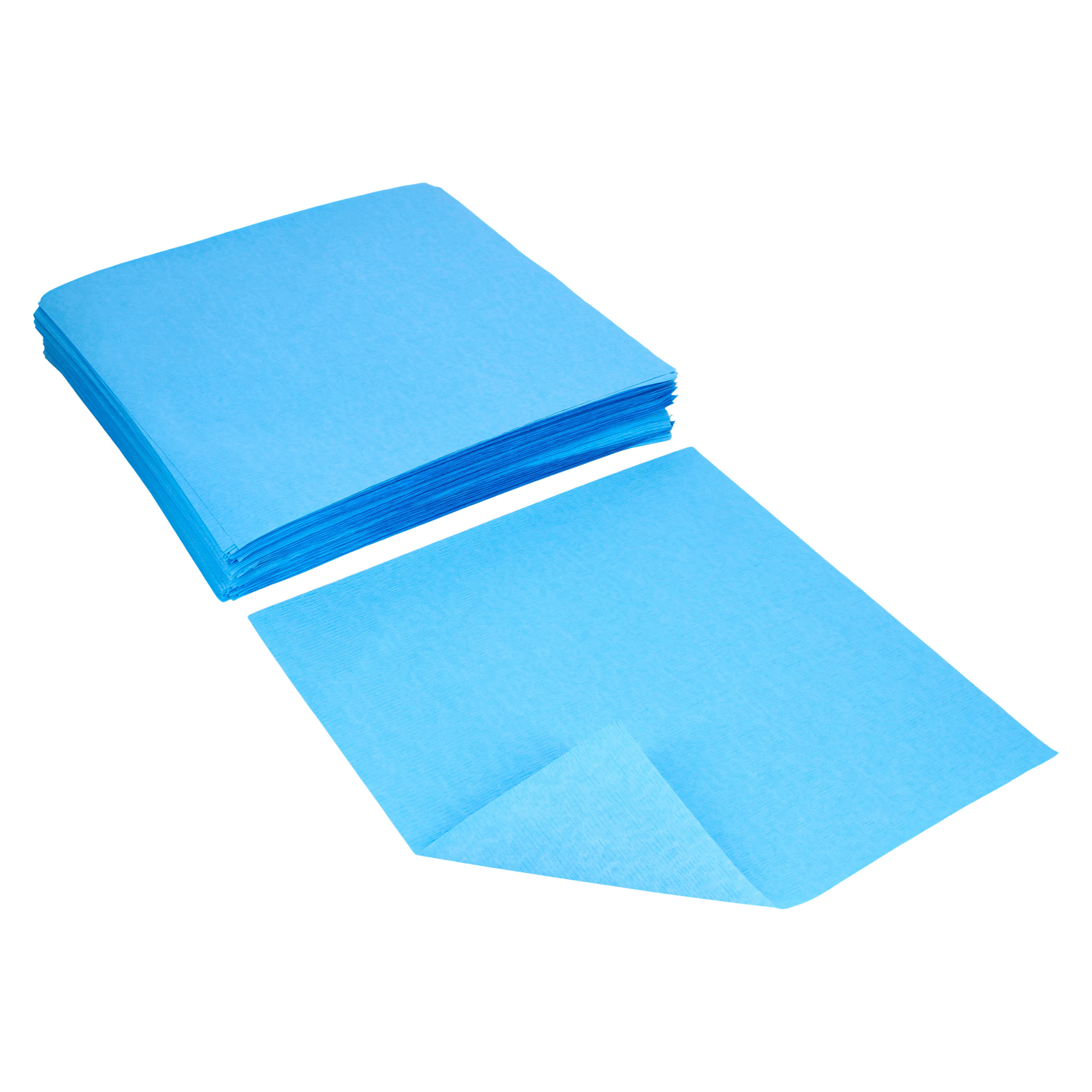 Henry Schein CSR Sterilization Wrap, 1-Ply, 12 in x 12 in, Blue, Latex-Free, 500/Case - HS CSR Wrap Bulk Pack - Image 1