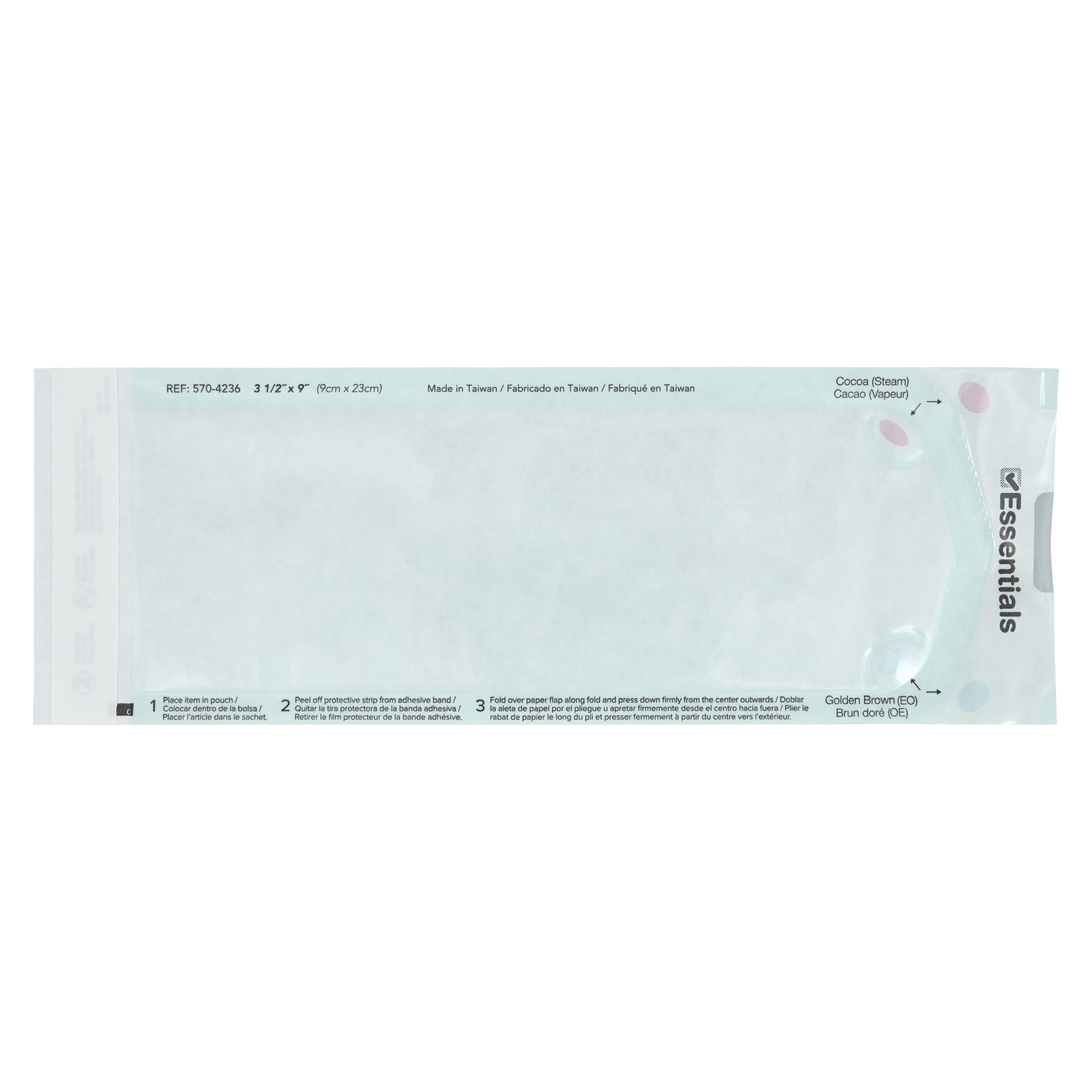 Essentials Self Seal Sterilization Pouches, Dual Indicator, 3.5 in x 9 in, 200/Box, 01KJ45DBRBMRQ8DANF1VS1P7E0 thumbnail 2