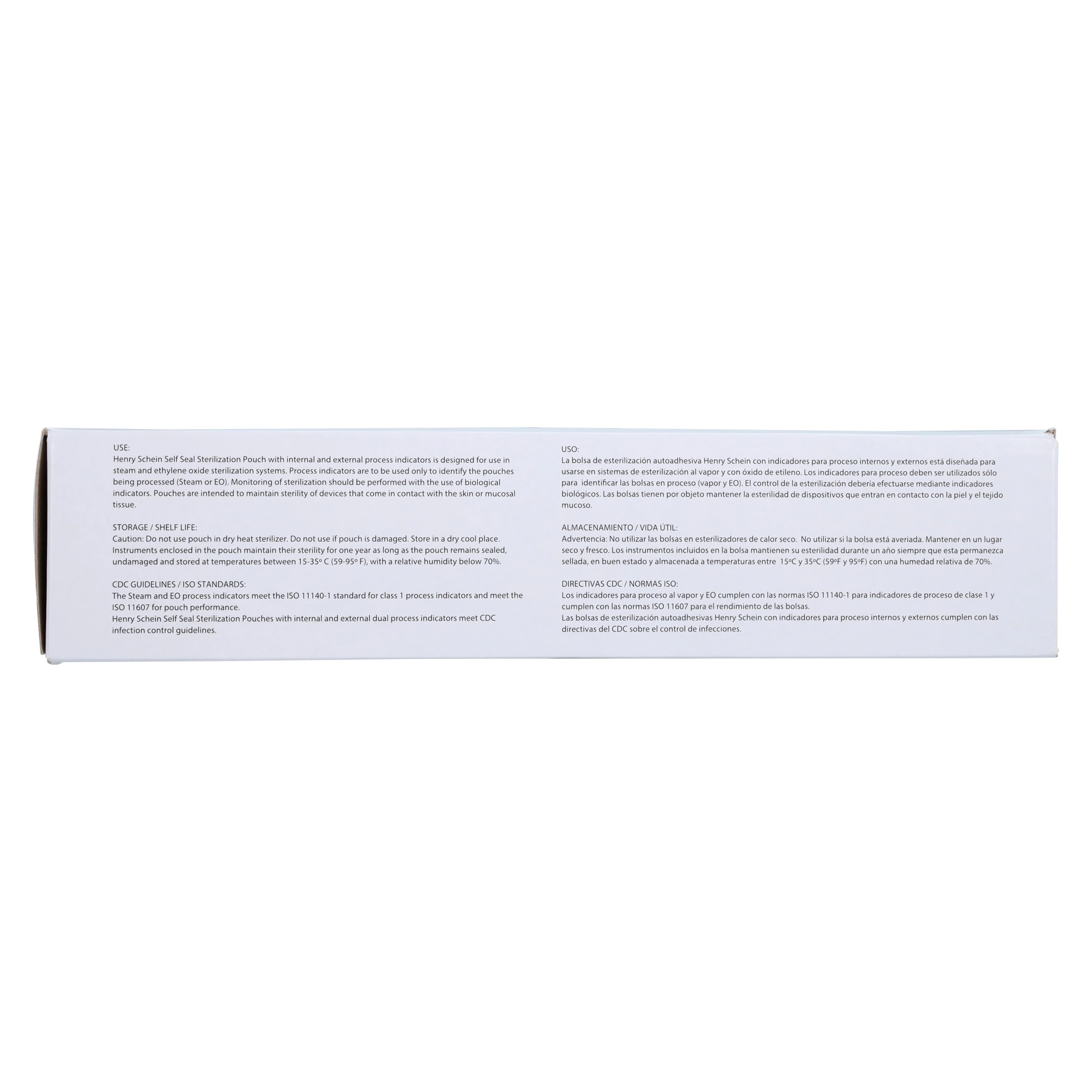 Essentials Self Seal Sterilization Pouches, Dual Indicator, 5.25 in x 10 in, Blue/White, 200/Box thumbnail 4
