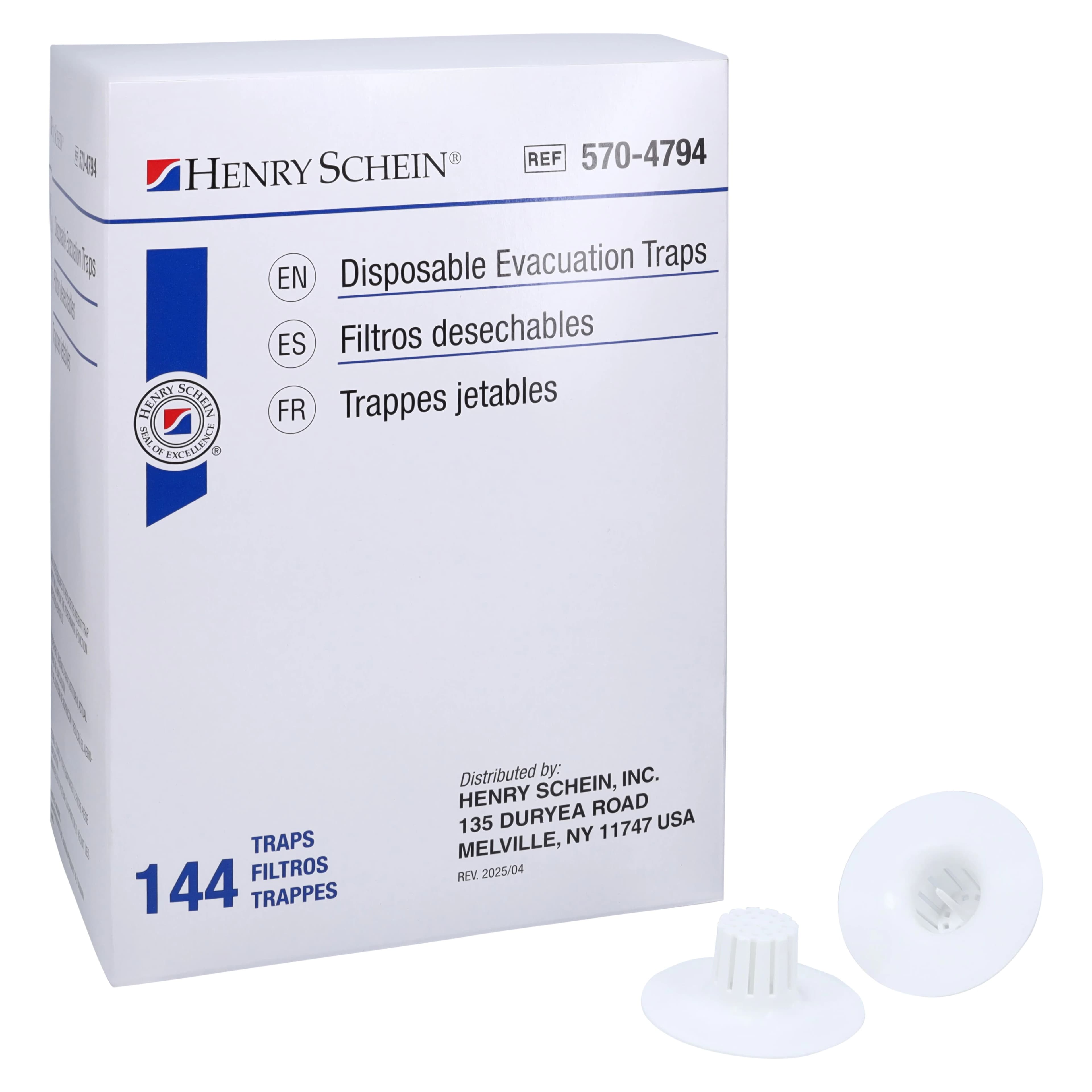 Evacuation Traps #6200C, Disposable, 144/Box - Evacuation Traps #6200C - Image 1