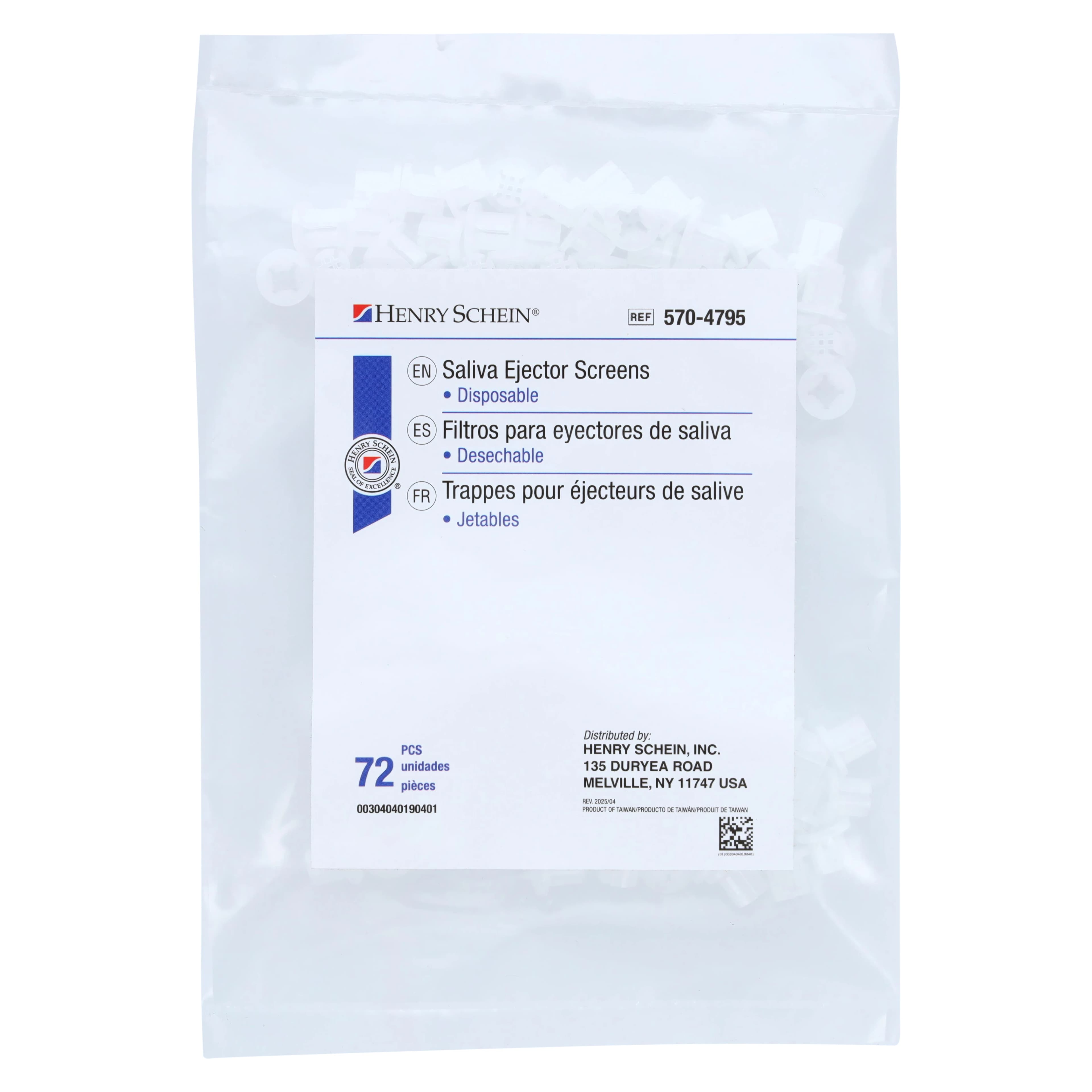 Saliva Ejector Screens #5508S, Disposable Evacuator Trap, 72/Bag thumbnail 4