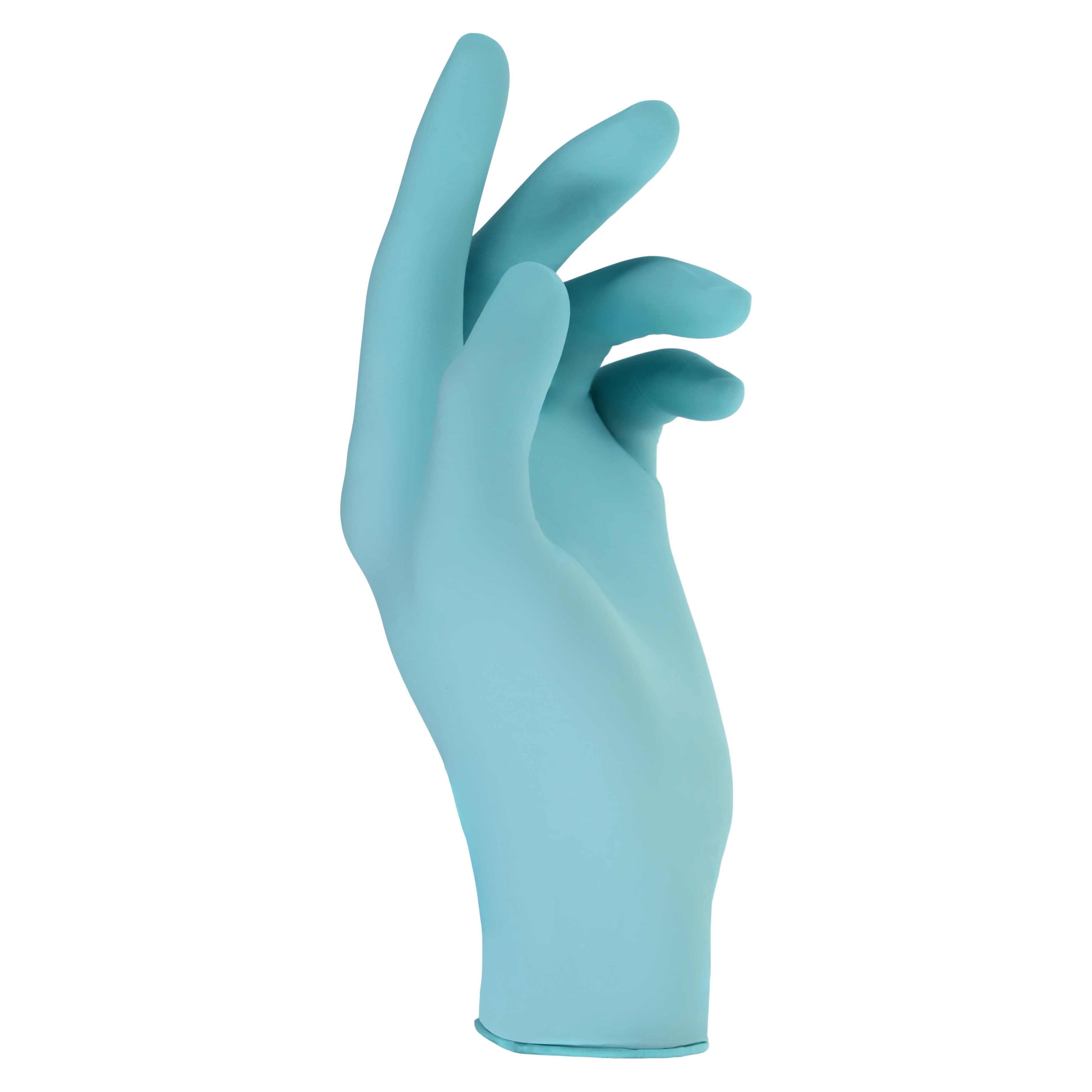 Criterion Chloroprene Exam Gloves, Medium, Aqua Blue, Non-Sterile, 100/Box thumbnail 2