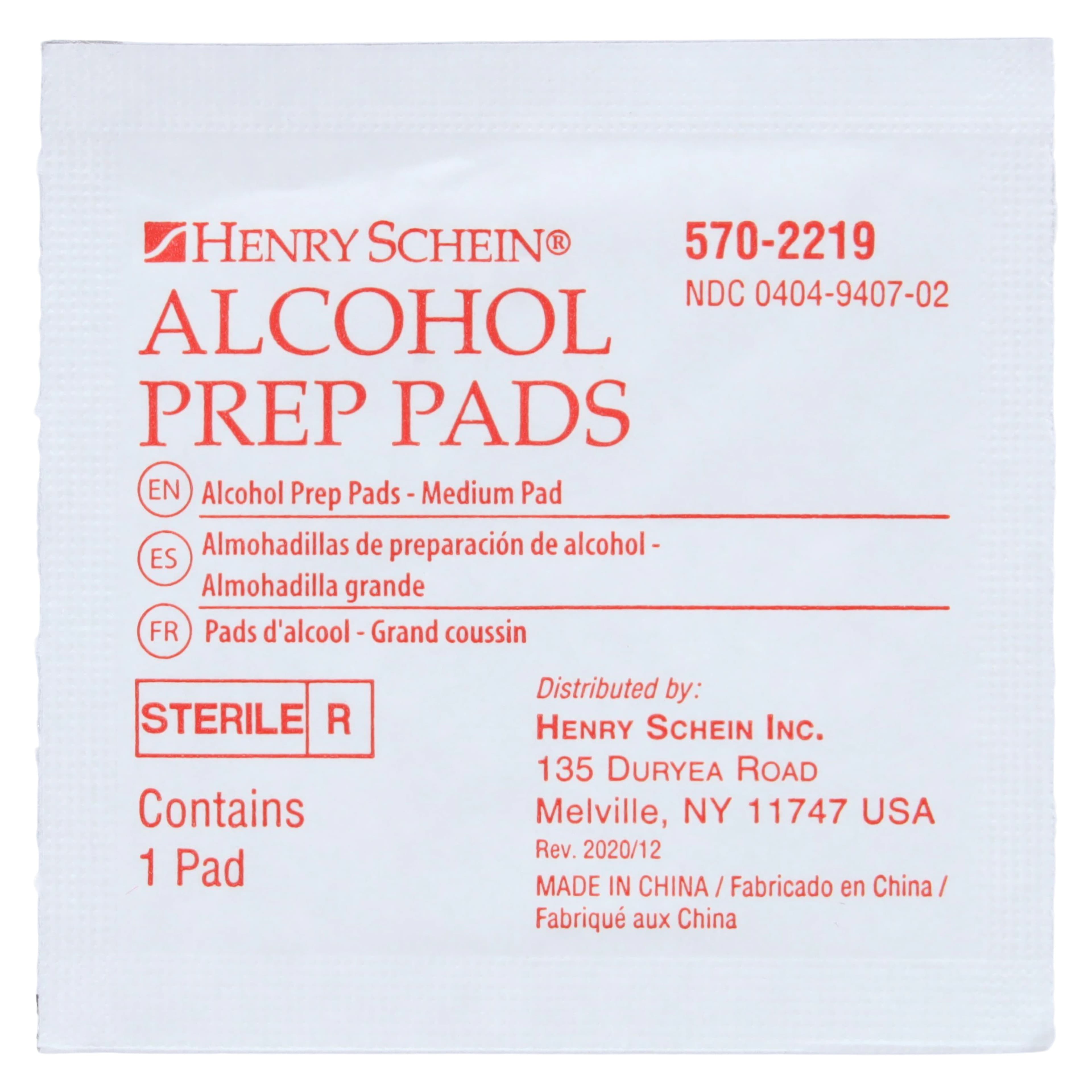 Henry Schein Alcohol Prep Pads, Medium, Sterile, 70% Isopropyl Alcohol, 30x30mm thumbnail 2
