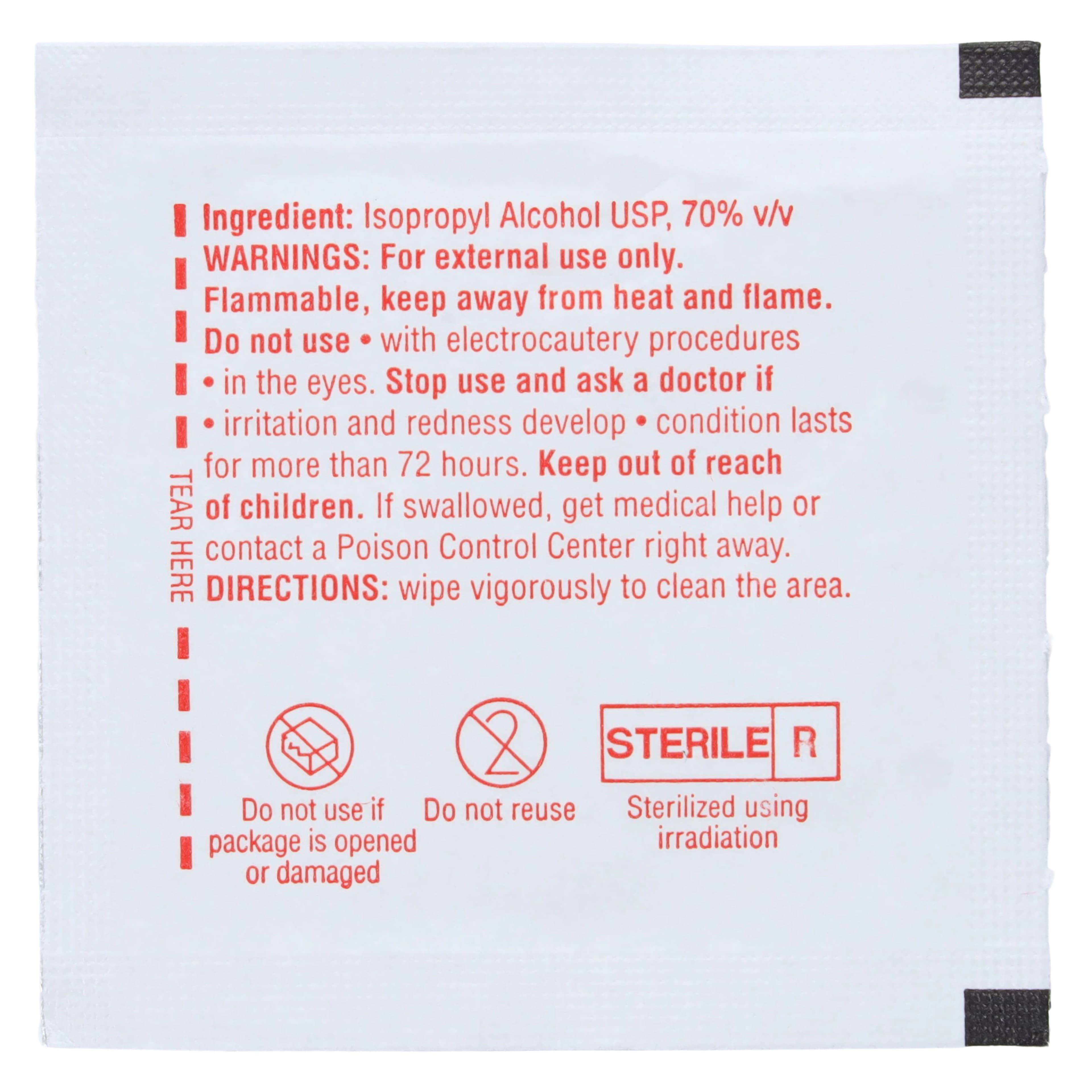 Henry Schein Alcohol Prep Pads, Medium, Sterile, 70% Isopropyl Alcohol, 30x30mm thumbnail 3
