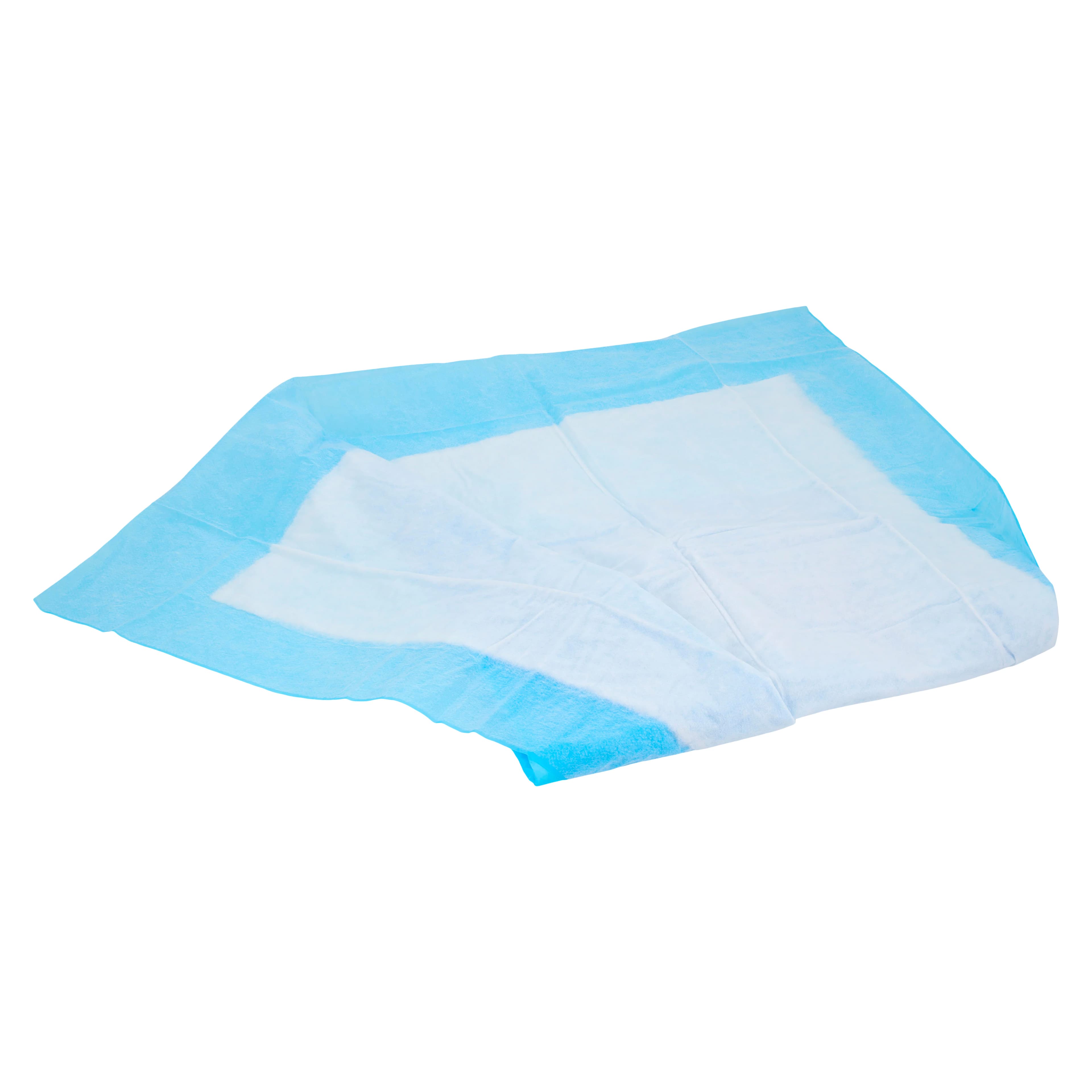 Henry Schein Incontinence Underpad, 23" x 36", Moderate Fluff Core, White/Blue, 150/Case - Underpads Disposable Moderate - Image 1