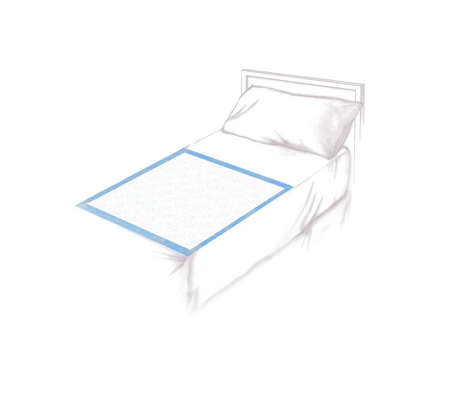 Harmonie Tena Incontinence Underpad, Extra, 23" x 36", White/Blue, 25/Package - Harmonie Underpad Extra - Image 1