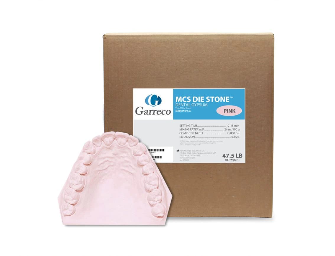 Garreco MCS Die Stone, Pink, 47.5 lb - MCS Die Stone - Image 1