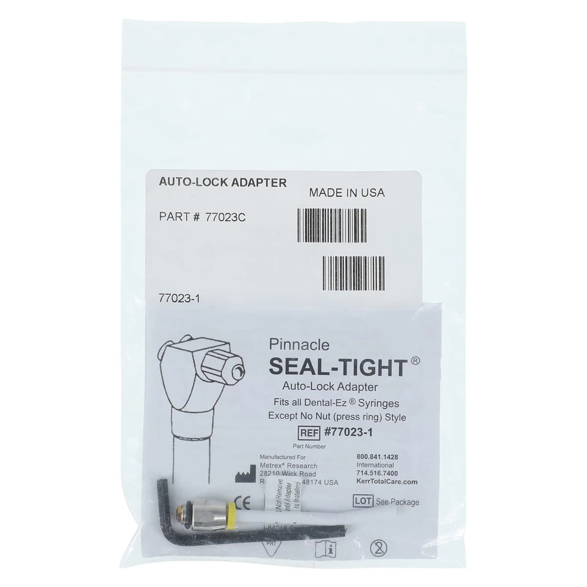 Seal-Tight Auto-Lock Adapter Type "D" (Dental-Ez Style) - 1/Pk - Seal-Tight Auto-Lock Adapter Type "D" (Dental-Ez Style) - 1/Pk. Provides - Image 1