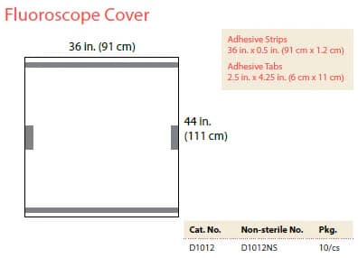 Cardinal Health Sterile Fluoroscope Cover, Adhesive, 36" x 44" - Cover Fluoroscope Adhesve Ster - Image 1