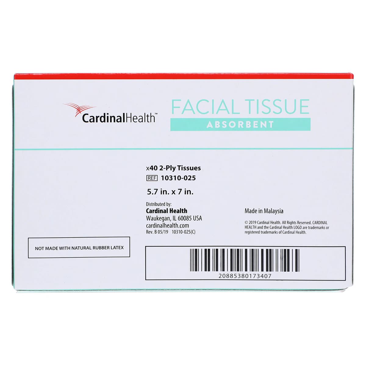Cardinal Health Premium Facial Tissue, 2-Ply, White, Standard Cube Box, 200 Tissues/Box thumbnail 2