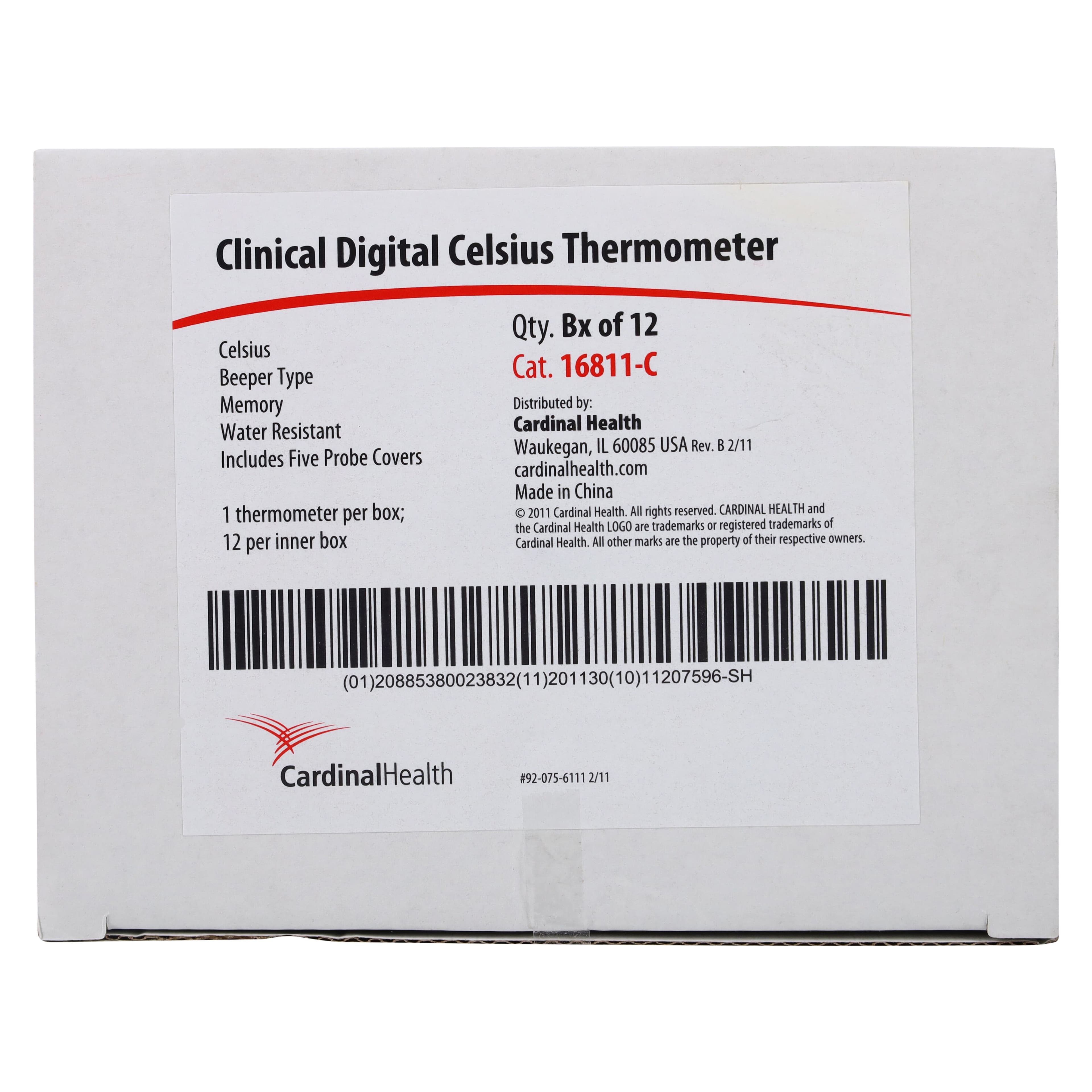 Cardinal Health Clinical Oral Thermometer, Celsius, 12/Box thumbnail 6