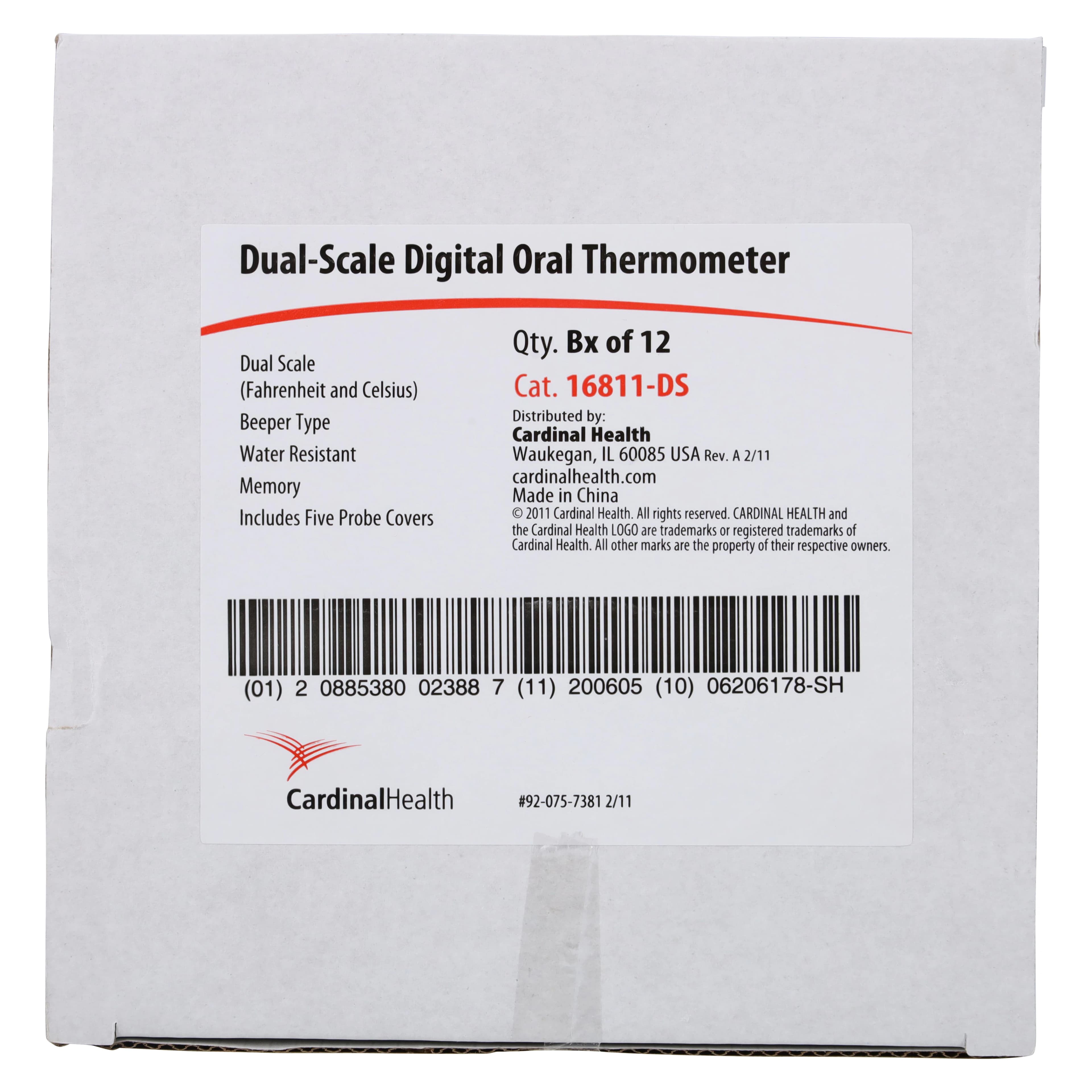 Cardinal Health Oral Fever Thermometer, Dual Scale, 12/Box thumbnail 6