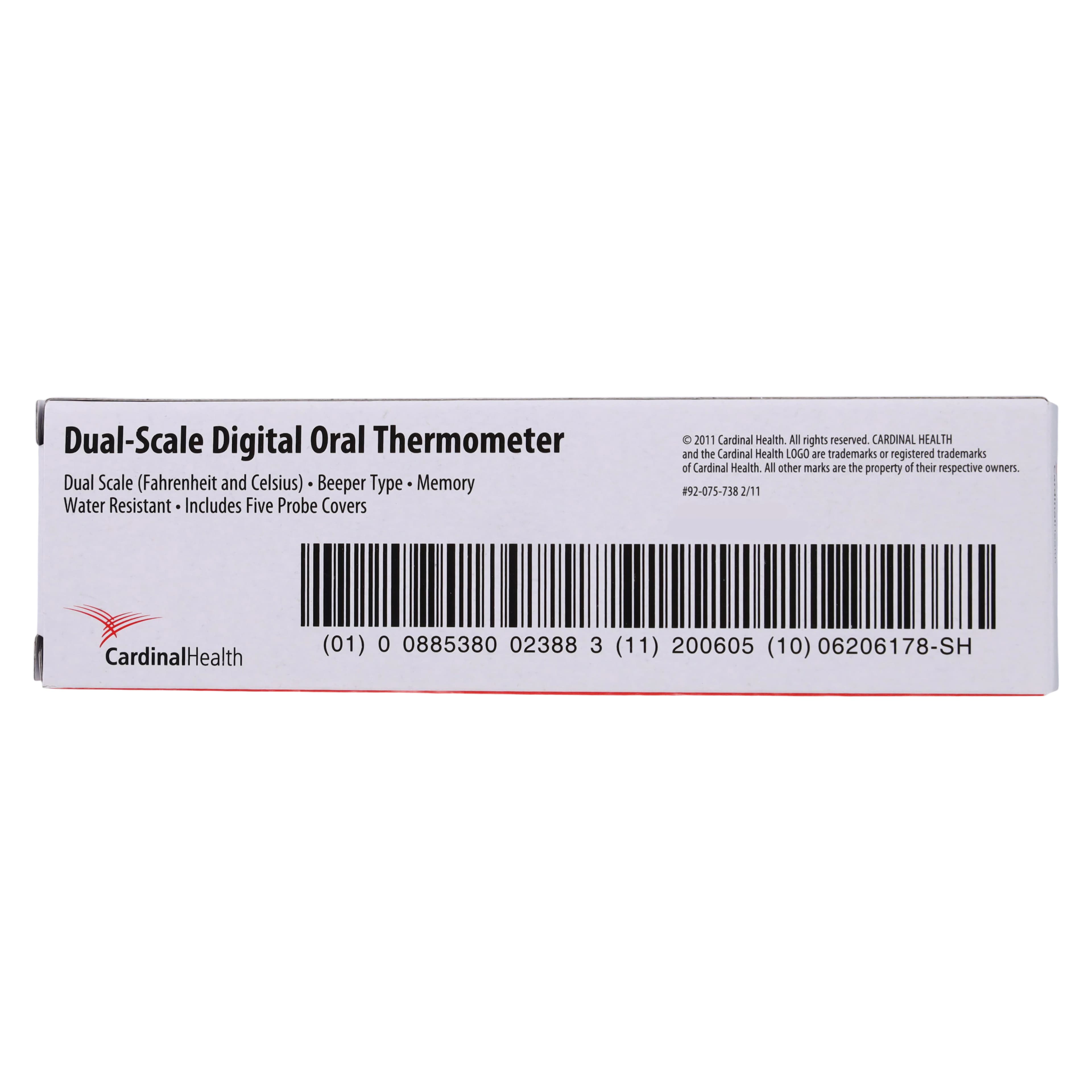 Cardinal Health Oral Fever Thermometer, Dual Scale, 12/Box thumbnail 7