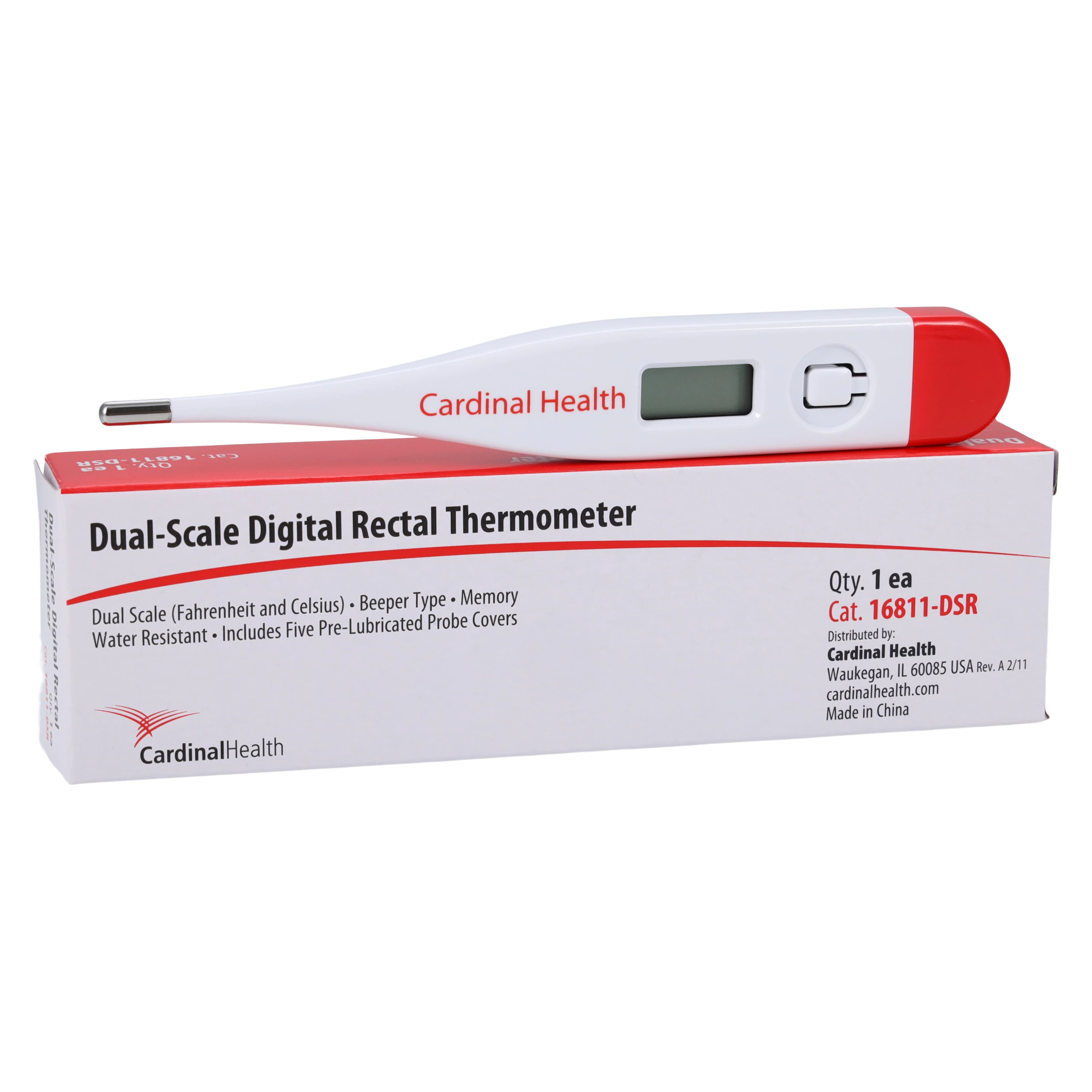 Cardinal Health Fever Thermometer, Dual Scale, Cleanable, 12/Box thumbnail 2